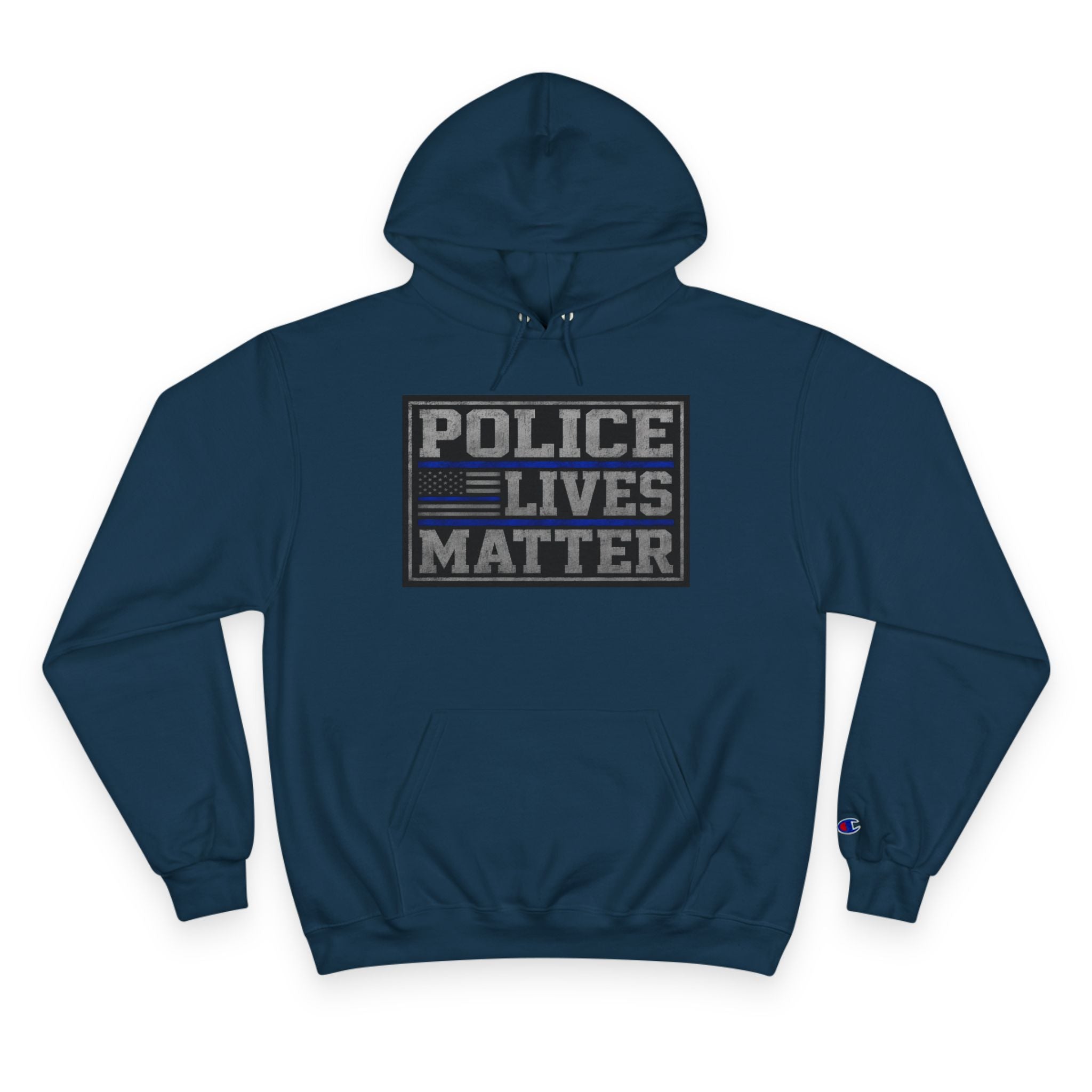 Police Lives Matter Hoodie | Thin Blue Line, Patrol Car Back Graphic