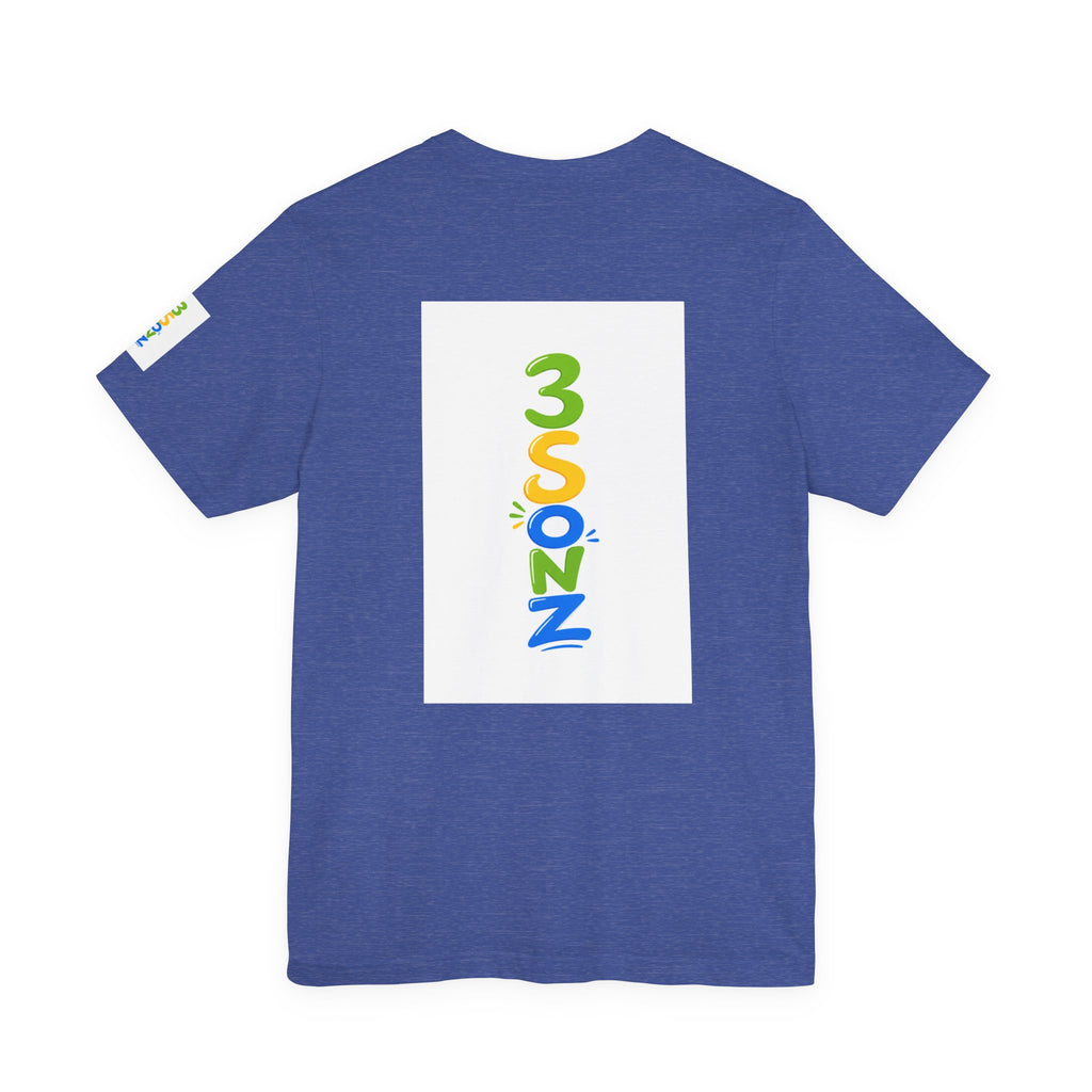 3Sonz Kids Illustration Tee | Siblings Cartoon Portrait T-Shirt