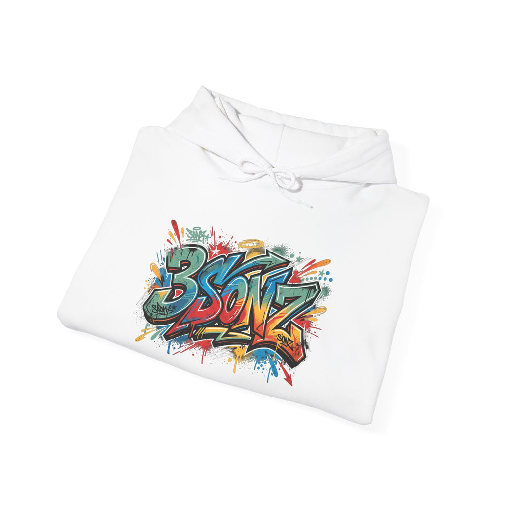 Graffiti Family Hoodie – Colorful Street Art Pullover ("Family" & "3Sonz")