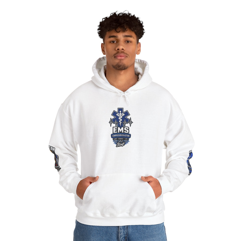 EMS Brotherhood Graphic Hoodie | Each Other's Back Rescue Medic Symbols