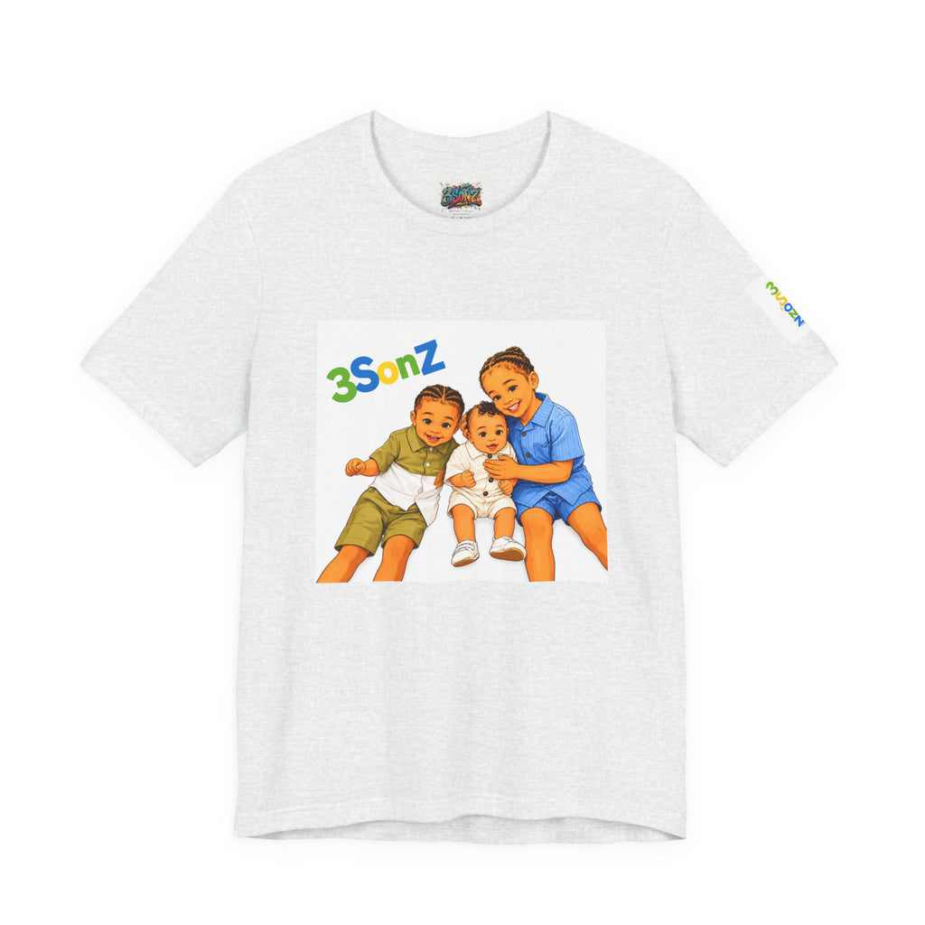 3Sonz Kids Illustration Tee | Siblings Cartoon Portrait T-Shirt
