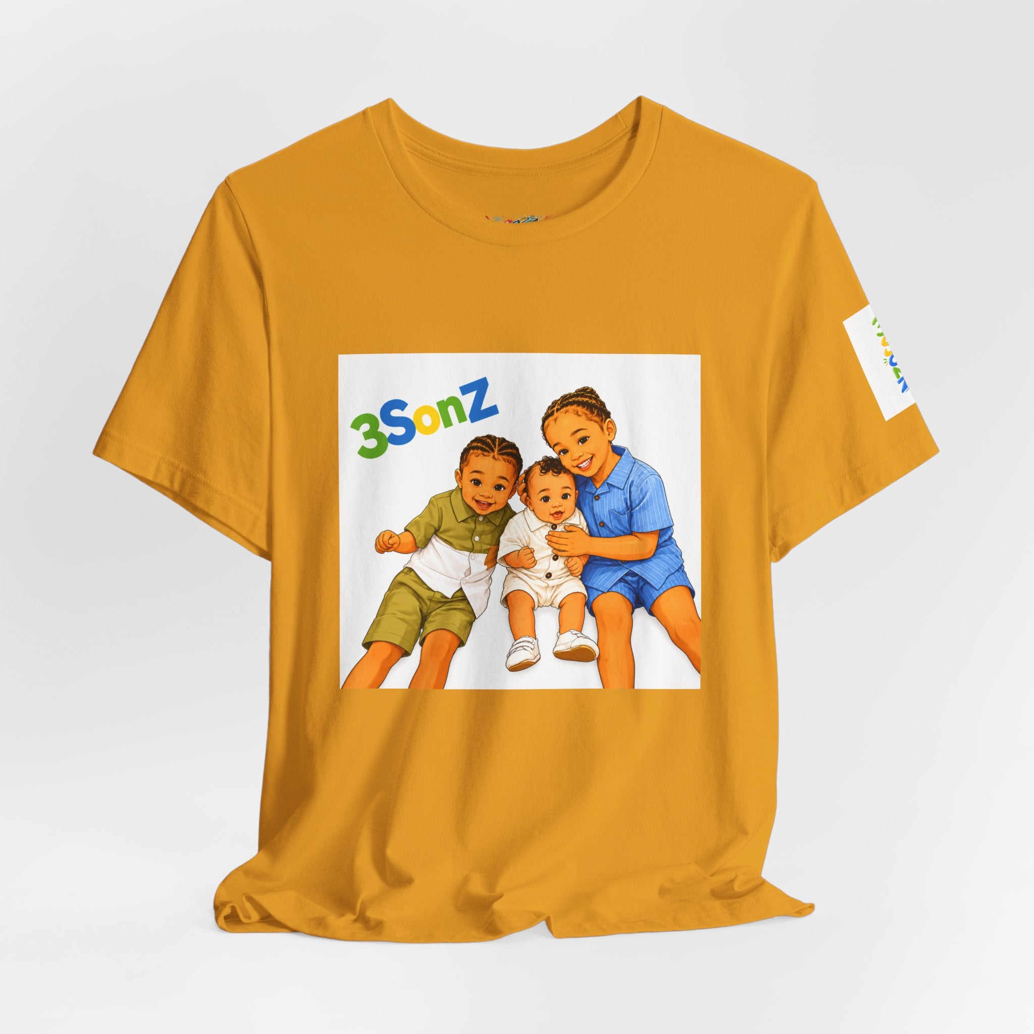 3Sonz Kids Illustration Tee | Siblings Cartoon Portrait T-Shirt