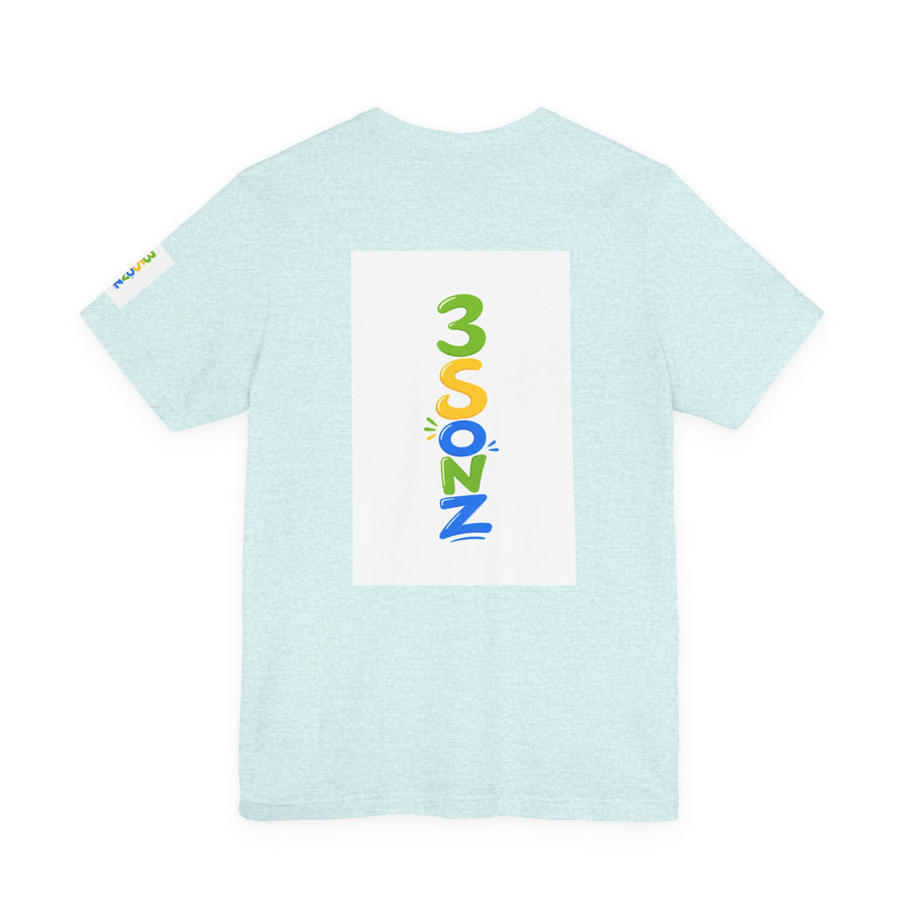 3Sonz Kids Illustration Tee | Siblings Cartoon Portrait T-Shirt