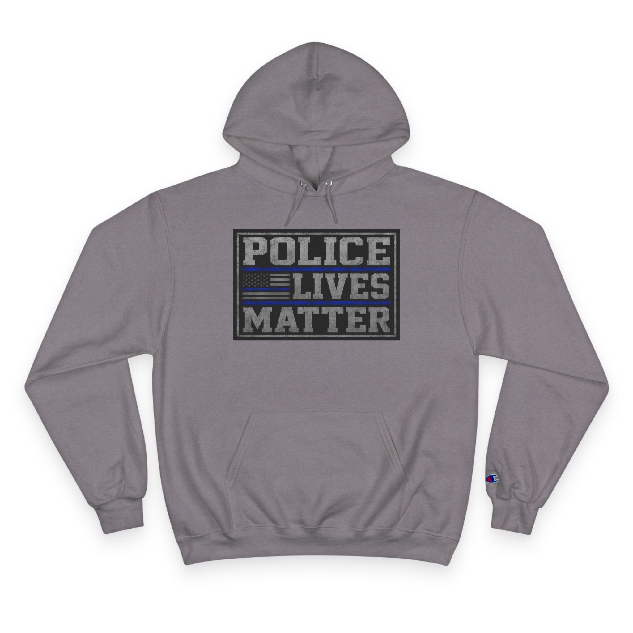 Police Lives Matter Hoodie | Thin Blue Line, Patrol Car Back Graphic