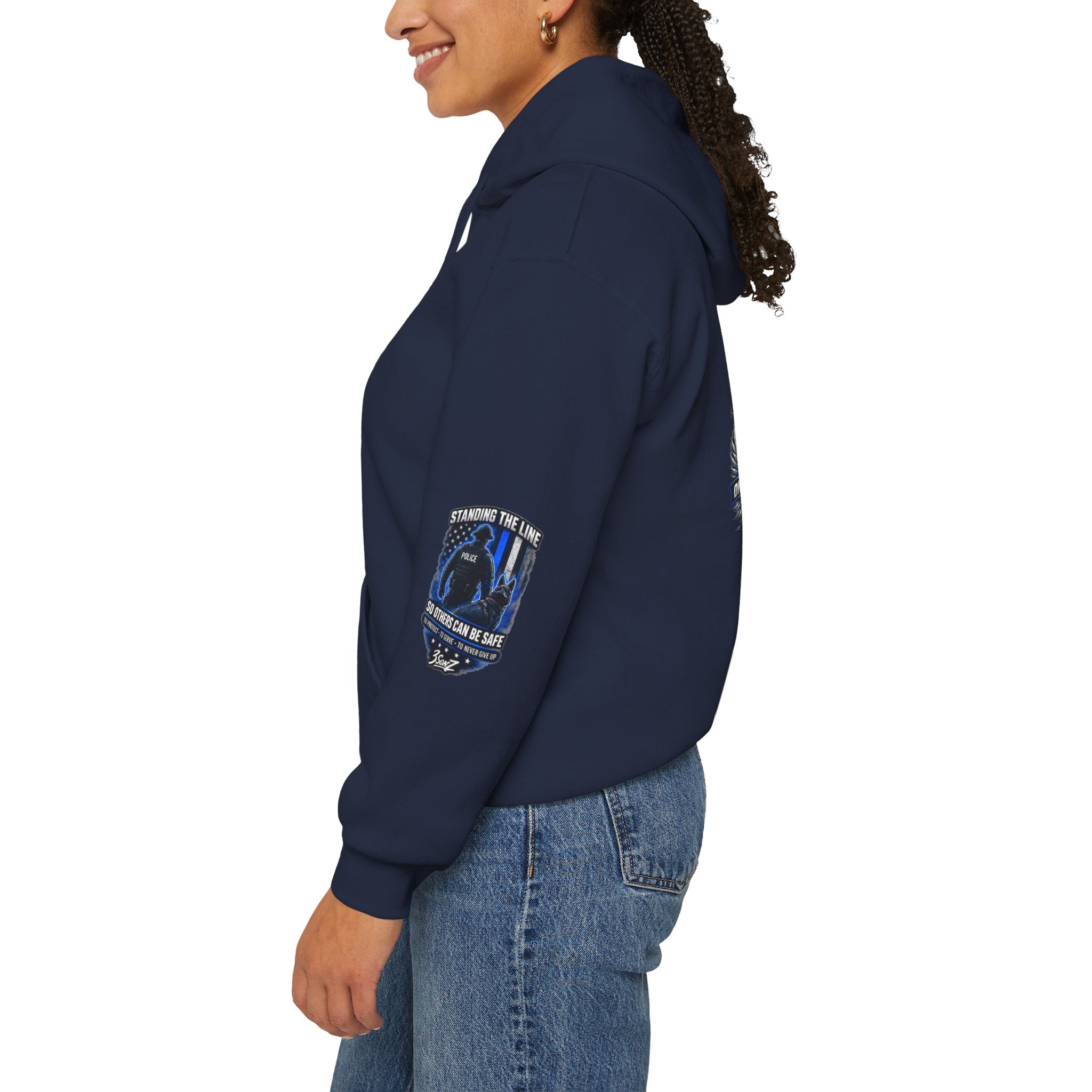 Police Badge Support Hoodie | Back Design "We've Got Each Other's Back"