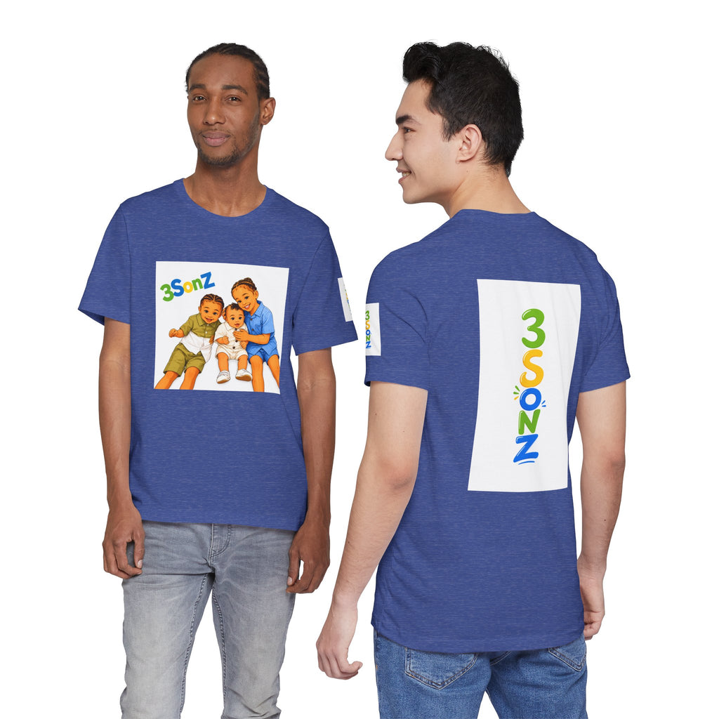 3Sonz Kids Illustration Tee | Siblings Cartoon Portrait T-Shirt