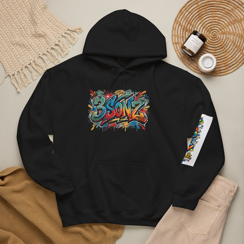 Graffiti Family Hoodie – Colorful Street Art Pullover ("Family" & "3Sonz")