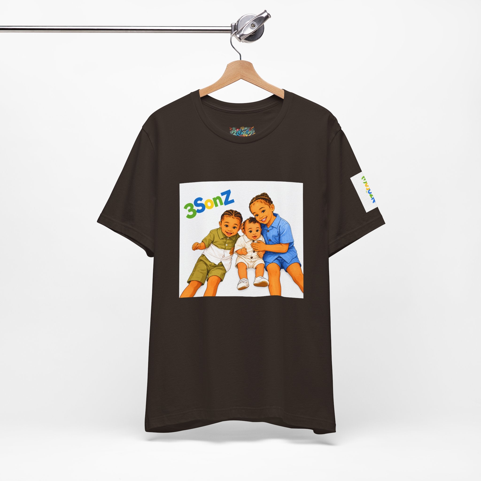3Sonz Kids Illustration Tee | Siblings Cartoon Portrait T-Shirt