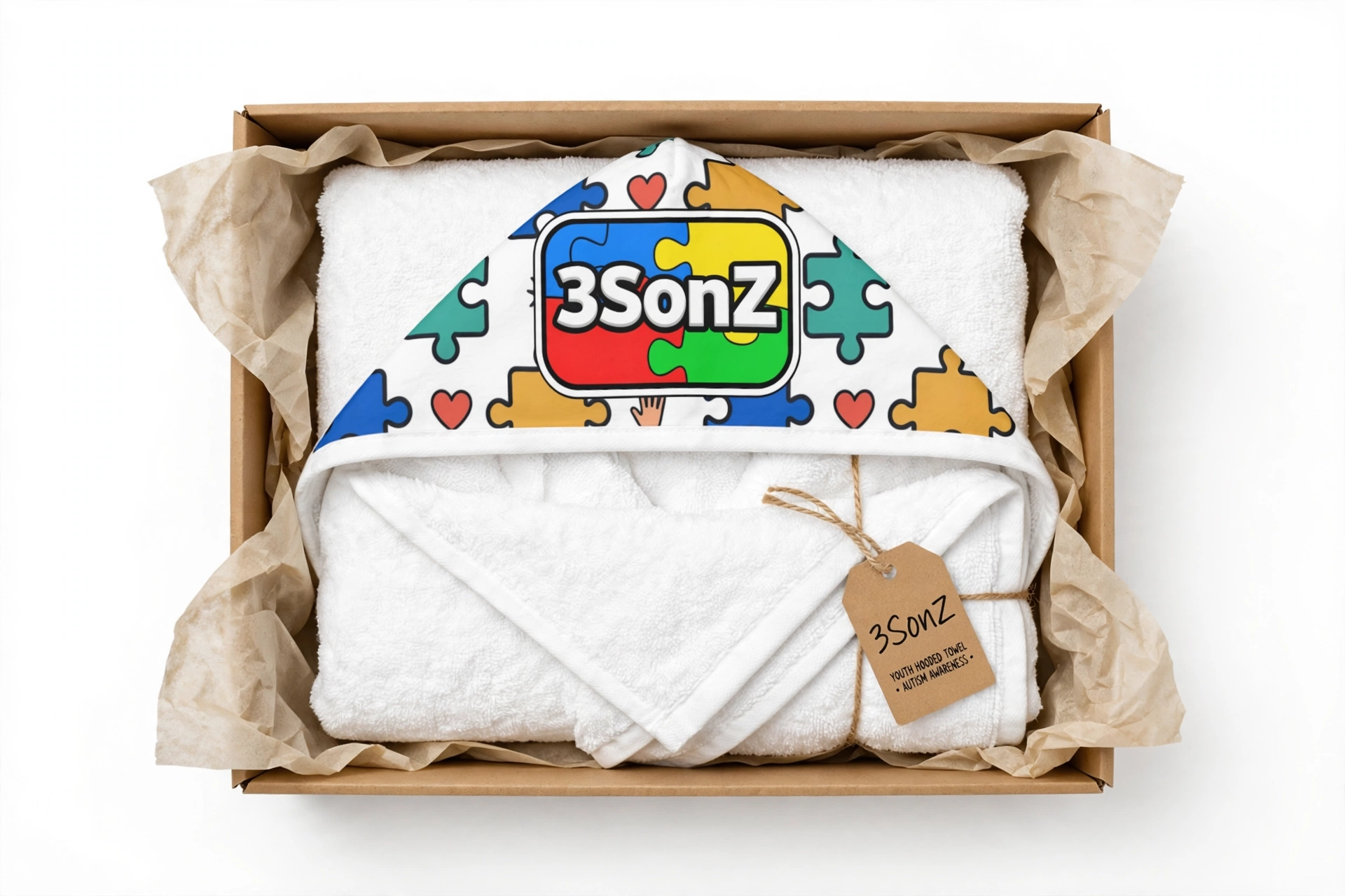 3SonZ I am smart kind magical and amazing Youth Hooded Towel | Rainbow affirmation