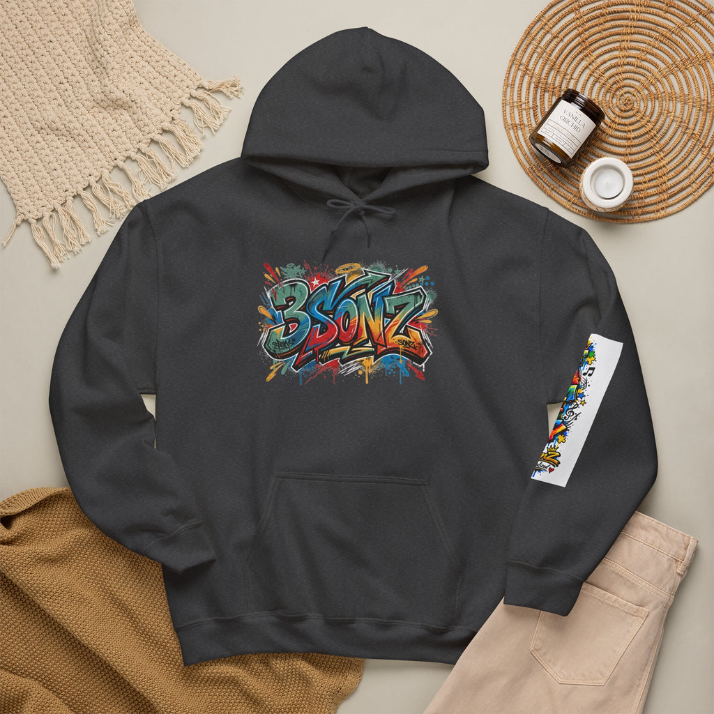 Graffiti Family Hoodie – Colorful Street Art Pullover ("Family" & "3Sonz")