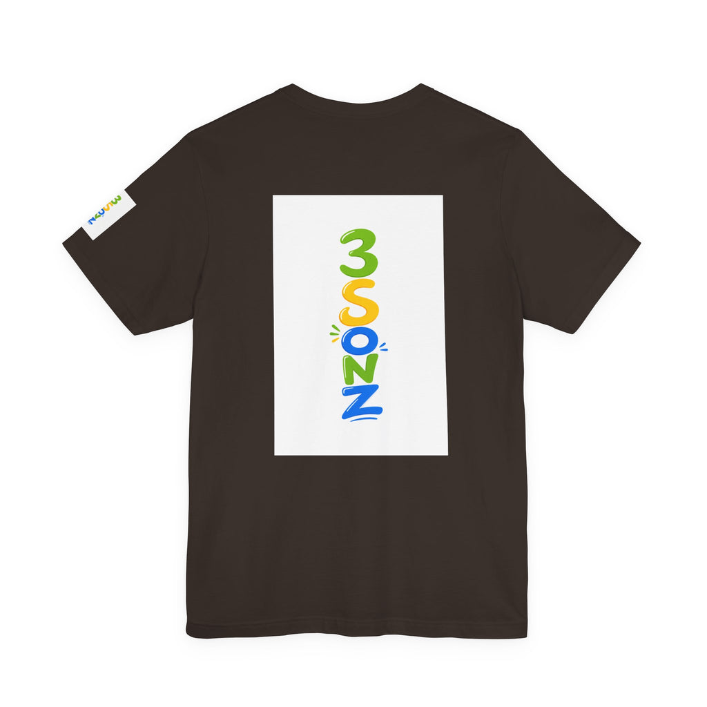 3Sonz Kids Illustration Tee | Siblings Cartoon Portrait T-Shirt