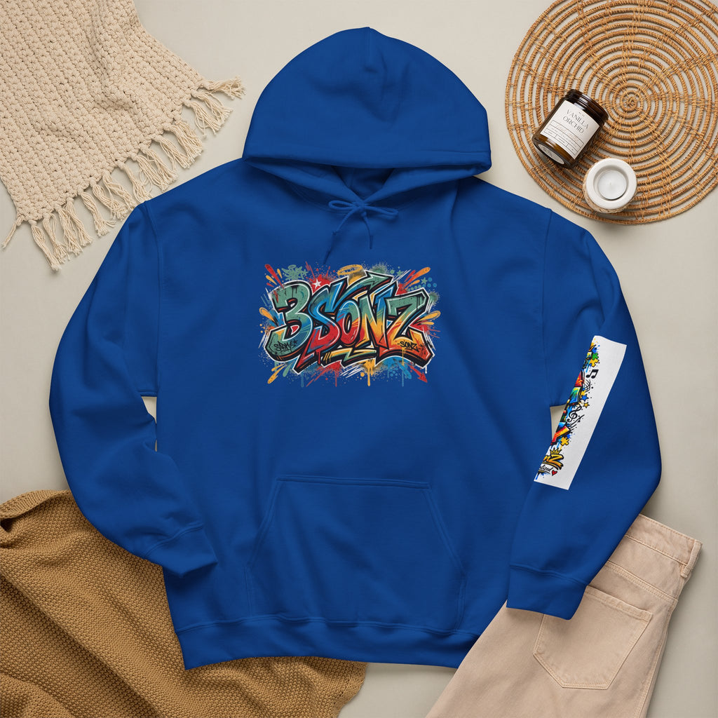 Graffiti Family Hoodie – Colorful Street Art Pullover ("Family" & "3Sonz")