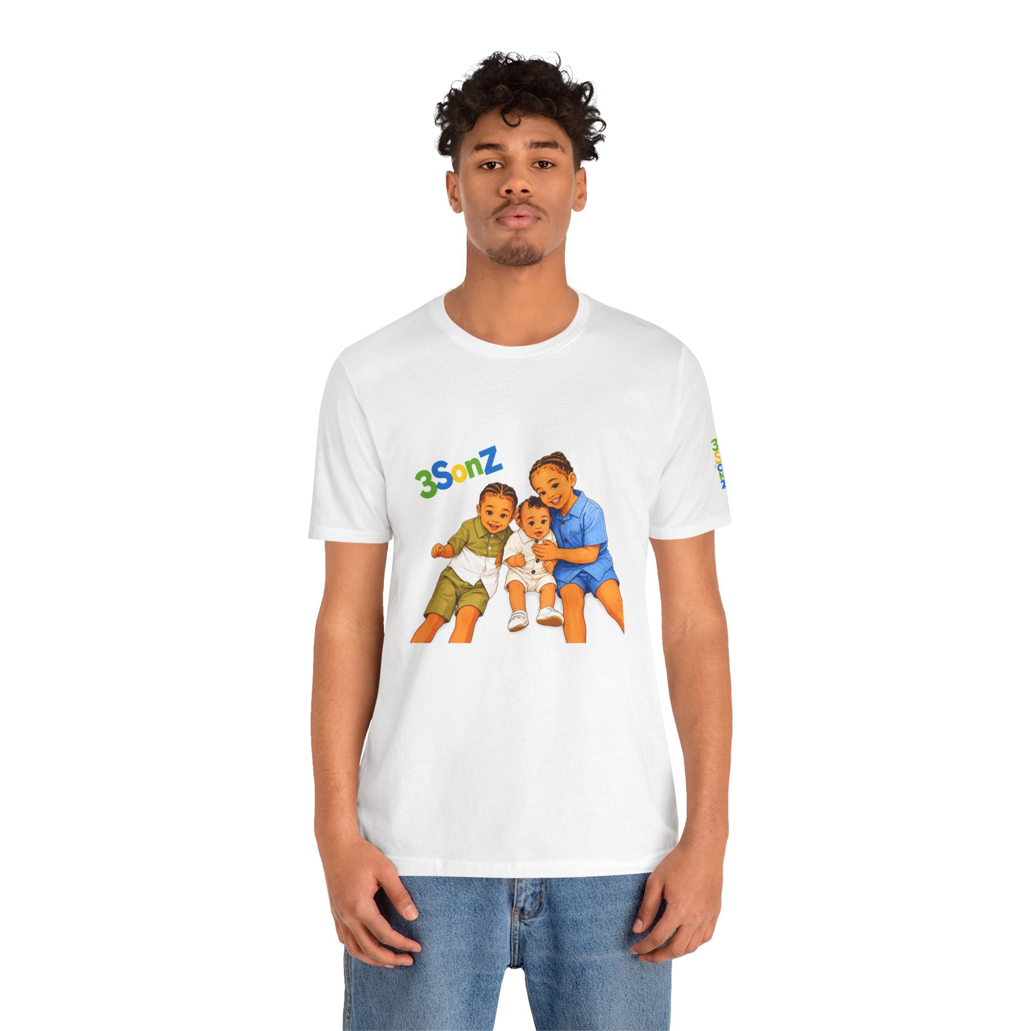 3Sonz Kids Illustration Tee | Siblings Cartoon Portrait T-Shirt