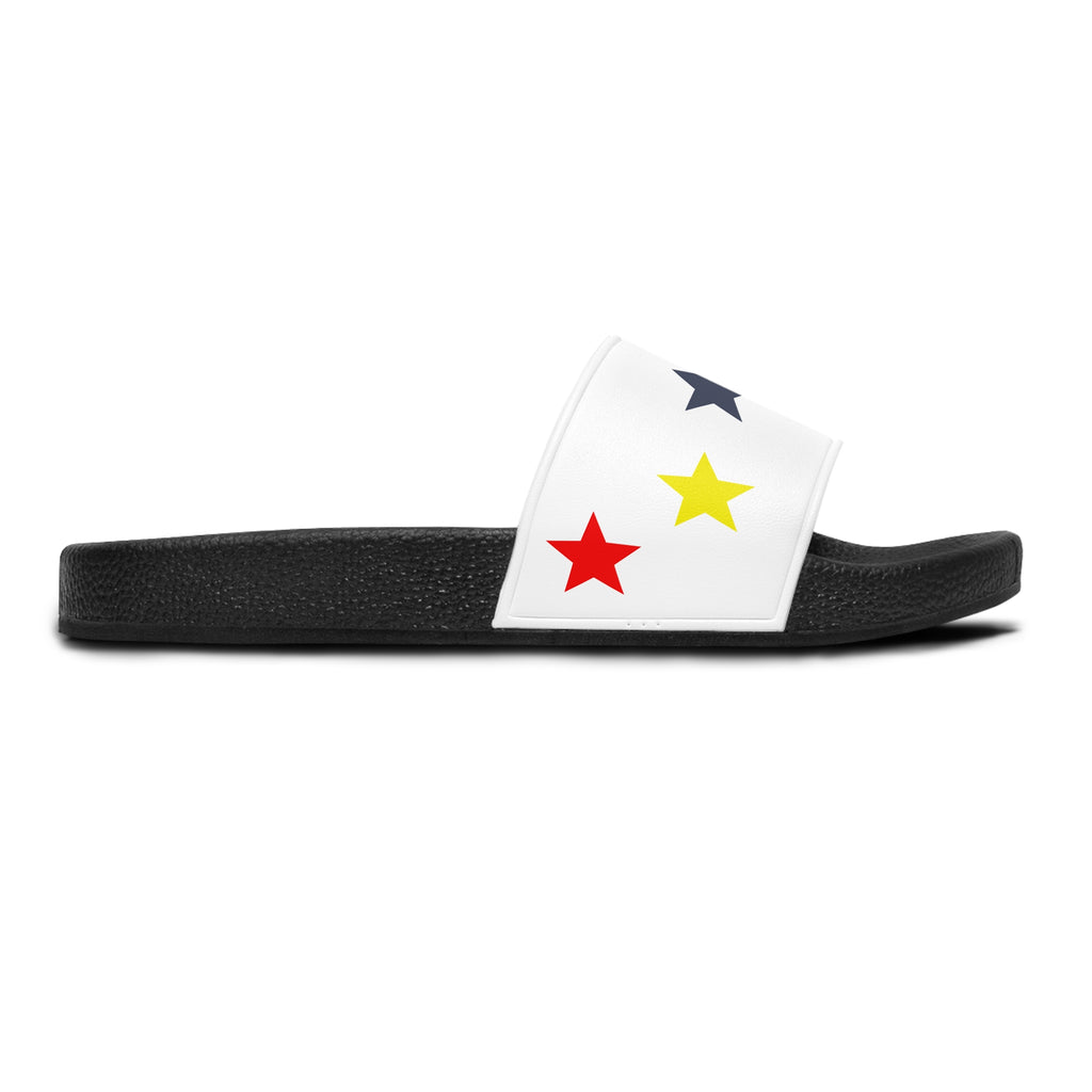 Multicolor Star Pattern Women's Slide Sandals | Colorful Stars Slides