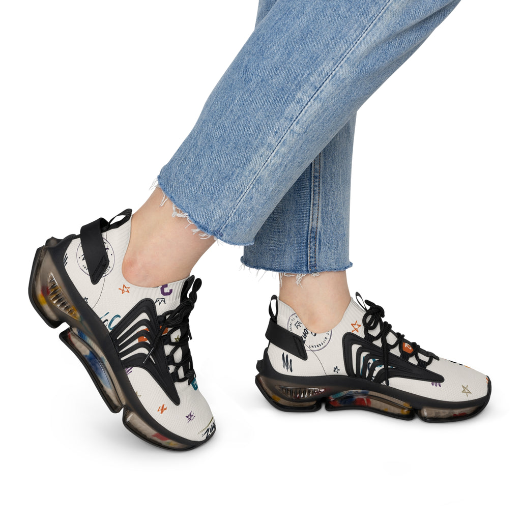 3SonZ Multicolor Number & Star Pattern Women's Mesh Sneakers | Breathable Athletic Shoes