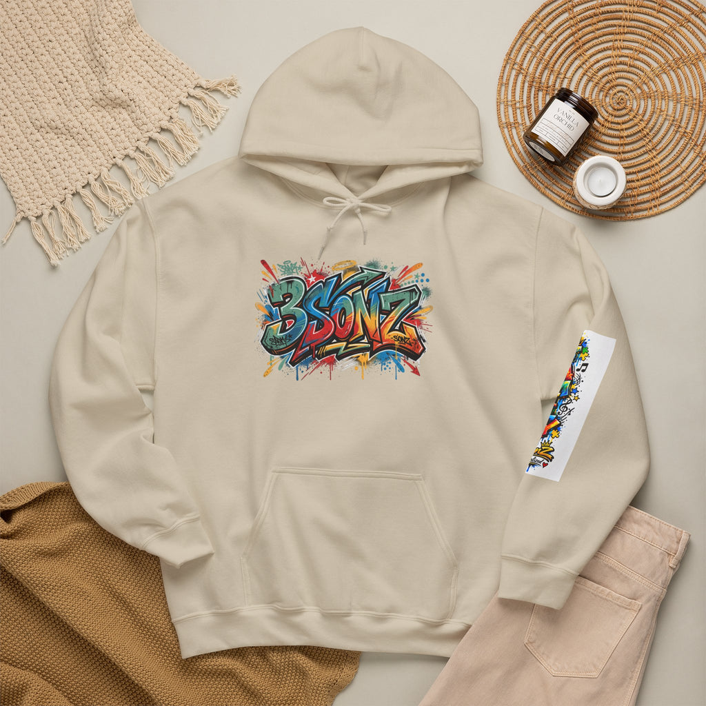 Graffiti Family Hoodie – Colorful Street Art Pullover ("Family" & "3Sonz")