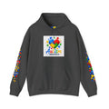 Autism Awareness Puzzle Heart Hoodie | Colorful Puzzle Sleeve Design