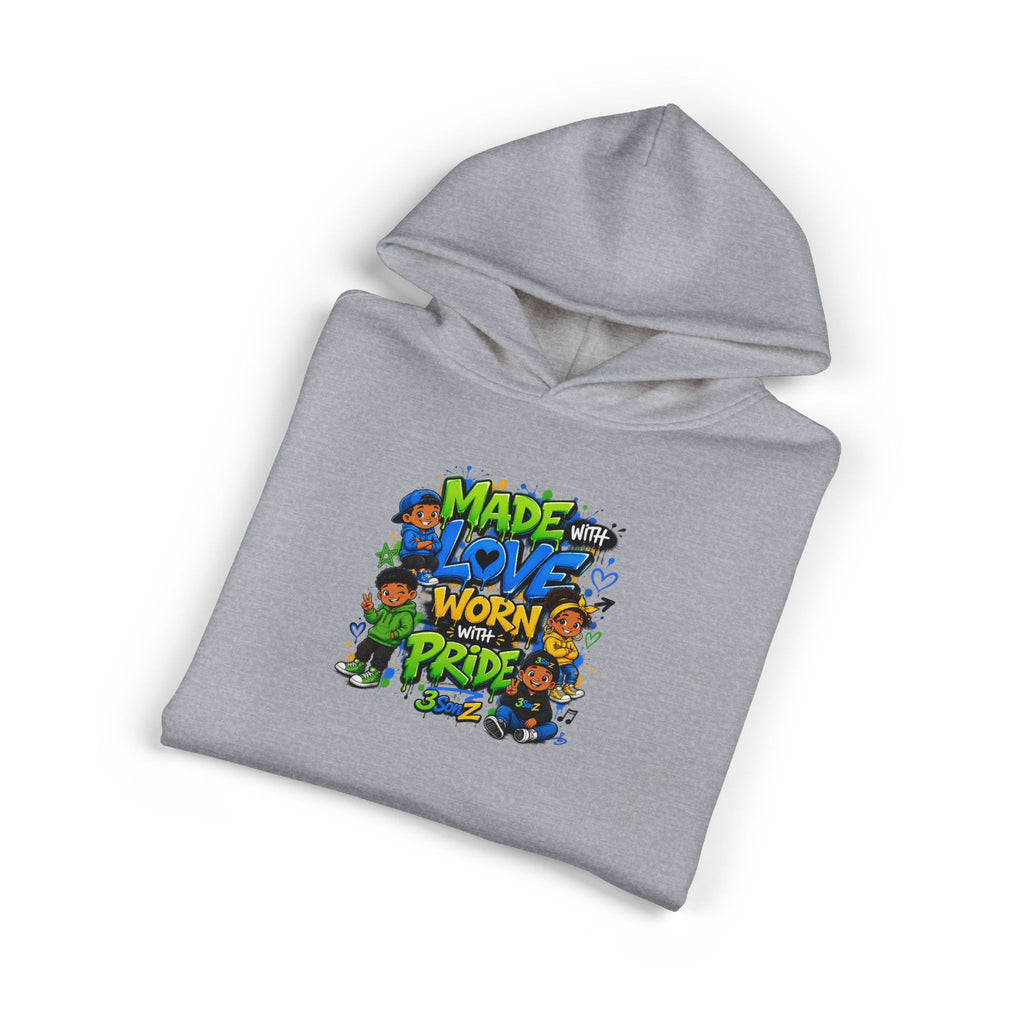 Pride Hoodie — "Made with Love Worn with Pride" Floral Rainbow Design