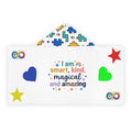 3SonZ I am smart kind magical and amazing Youth Hooded Towel | Rainbow affirmation