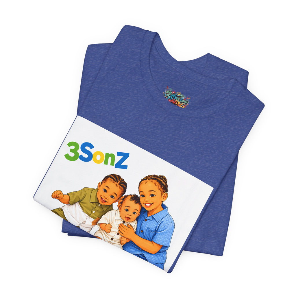 3Sonz Kids Illustration Tee | Siblings Cartoon Portrait T-Shirt