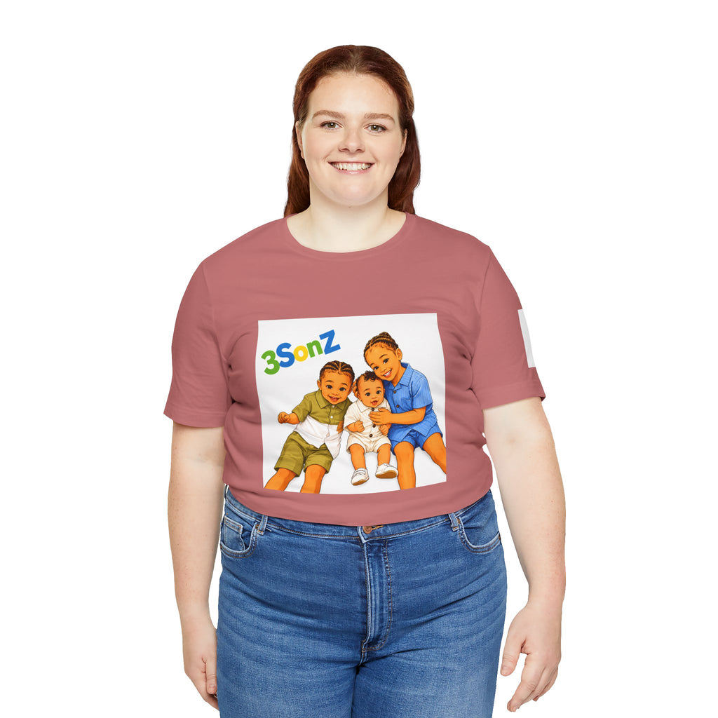 3Sonz Kids Illustration Tee | Siblings Cartoon Portrait T-Shirt