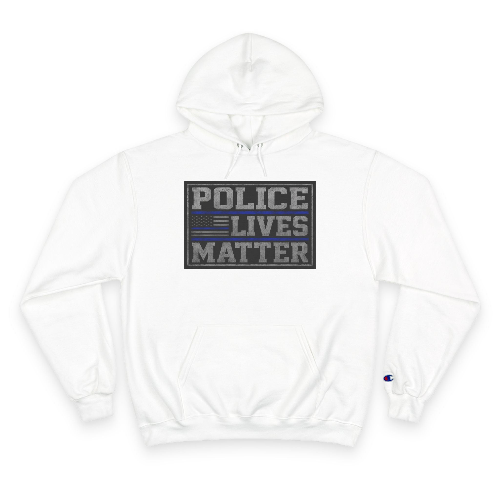 Police Lives Matter Hoodie | Thin Blue Line, Patrol Car Back Graphic