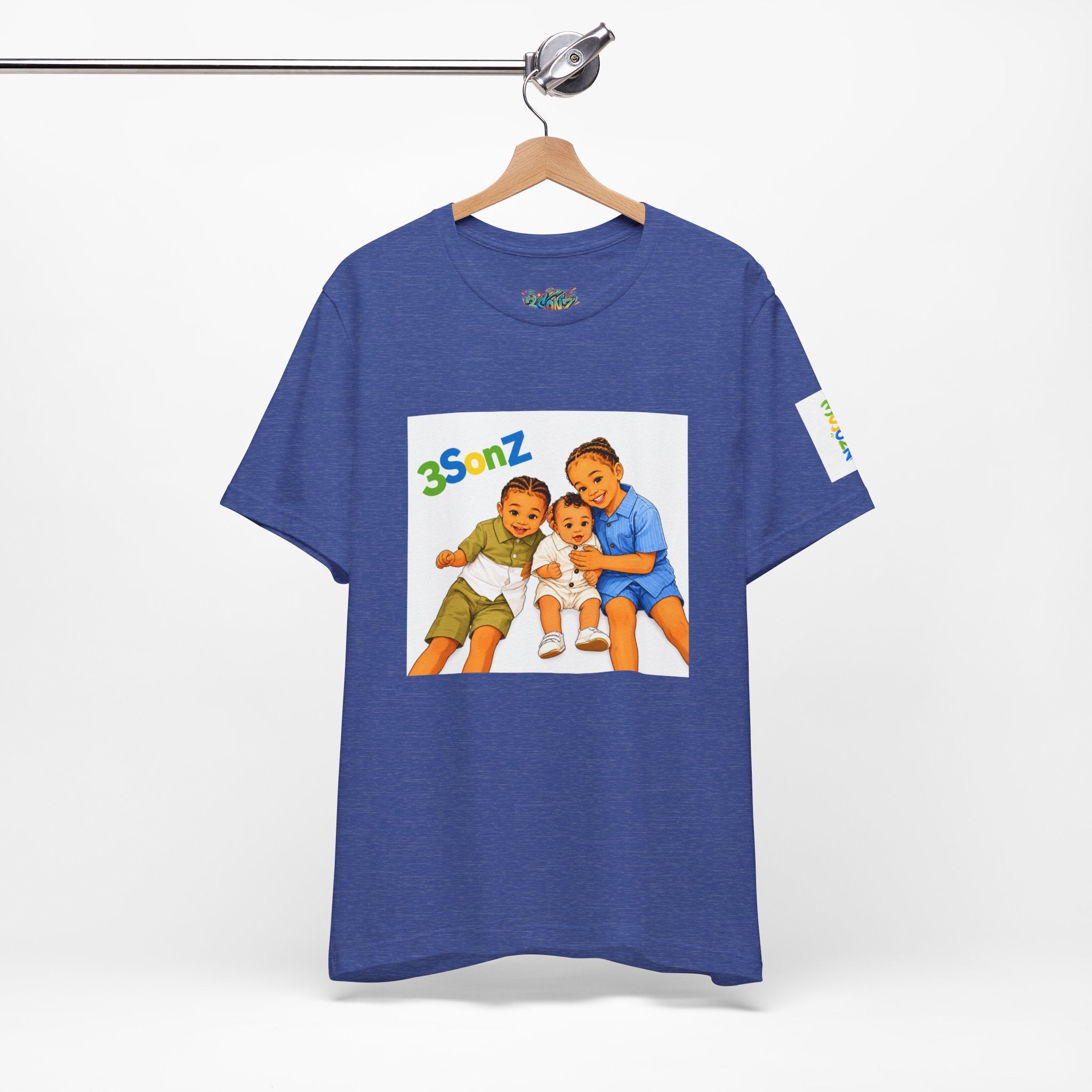 3Sonz Kids Illustration Tee | Siblings Cartoon Portrait T-Shirt