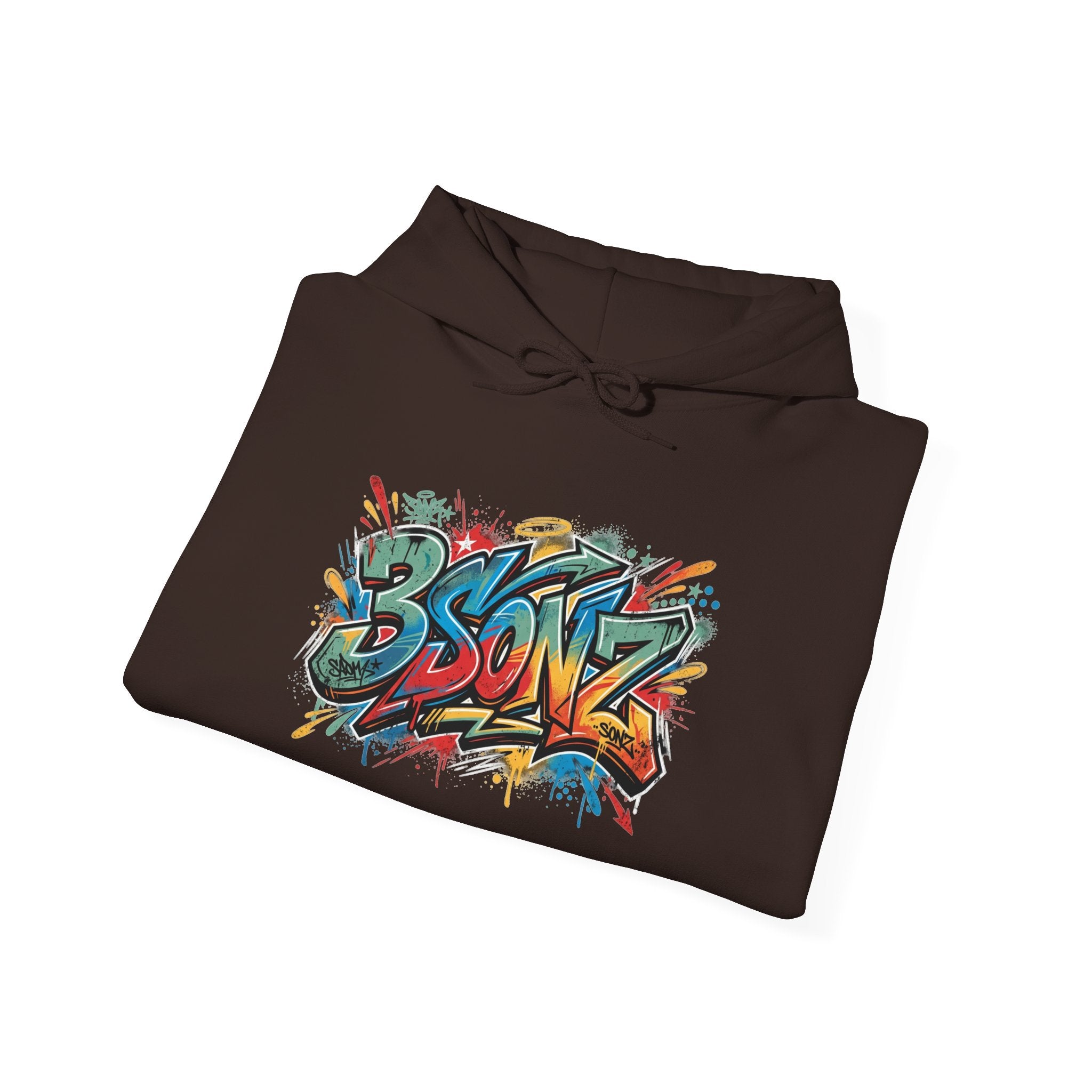 Graffiti Family Hoodie – Colorful Street Art Pullover ("Family" & "3Sonz")