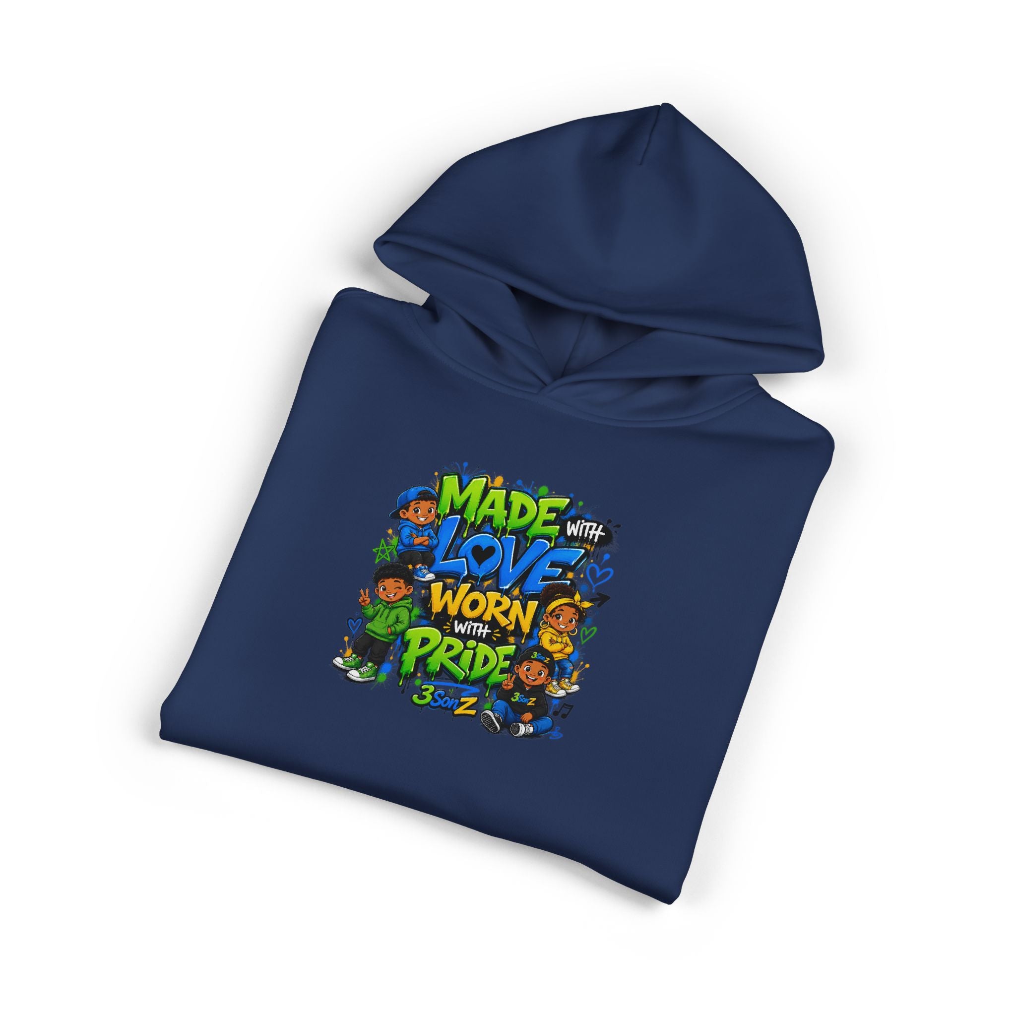 Pride Hoodie — "Made with Love Worn with Pride" Floral Rainbow Design