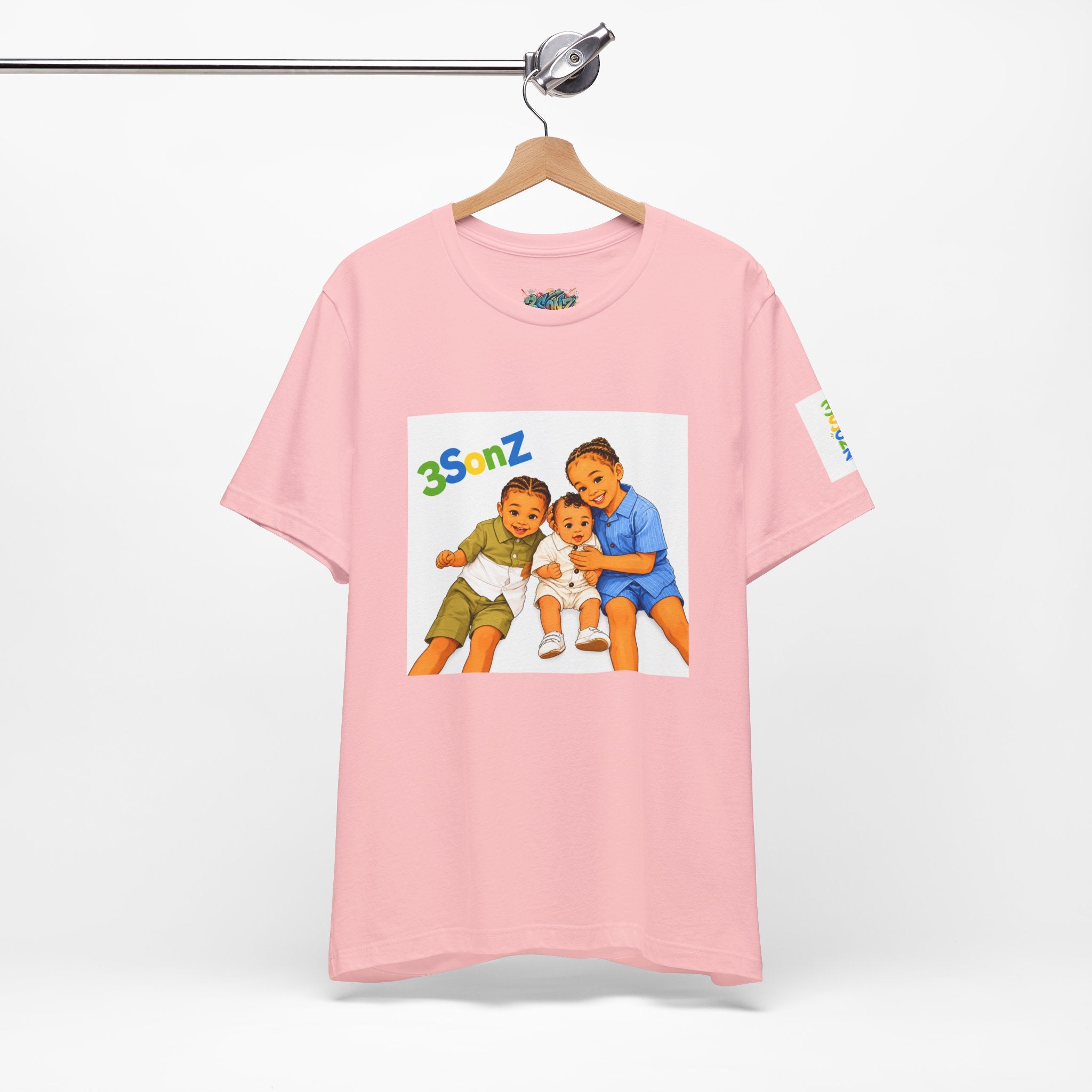 3Sonz Kids Illustration Tee | Siblings Cartoon Portrait T-Shirt
