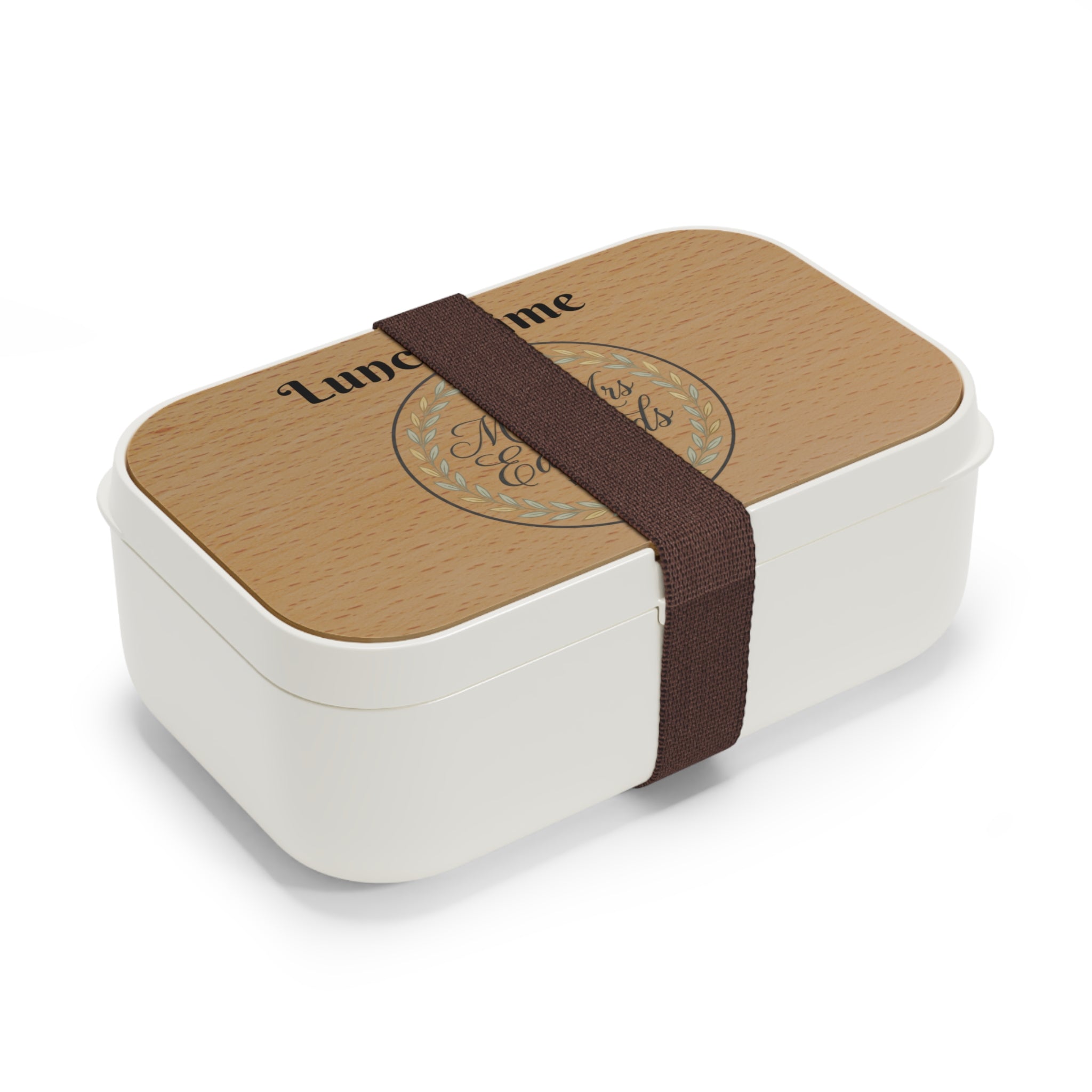 Personalized Monogram Laurel Lunch Time Bento Box | Custom Name Lunchbox