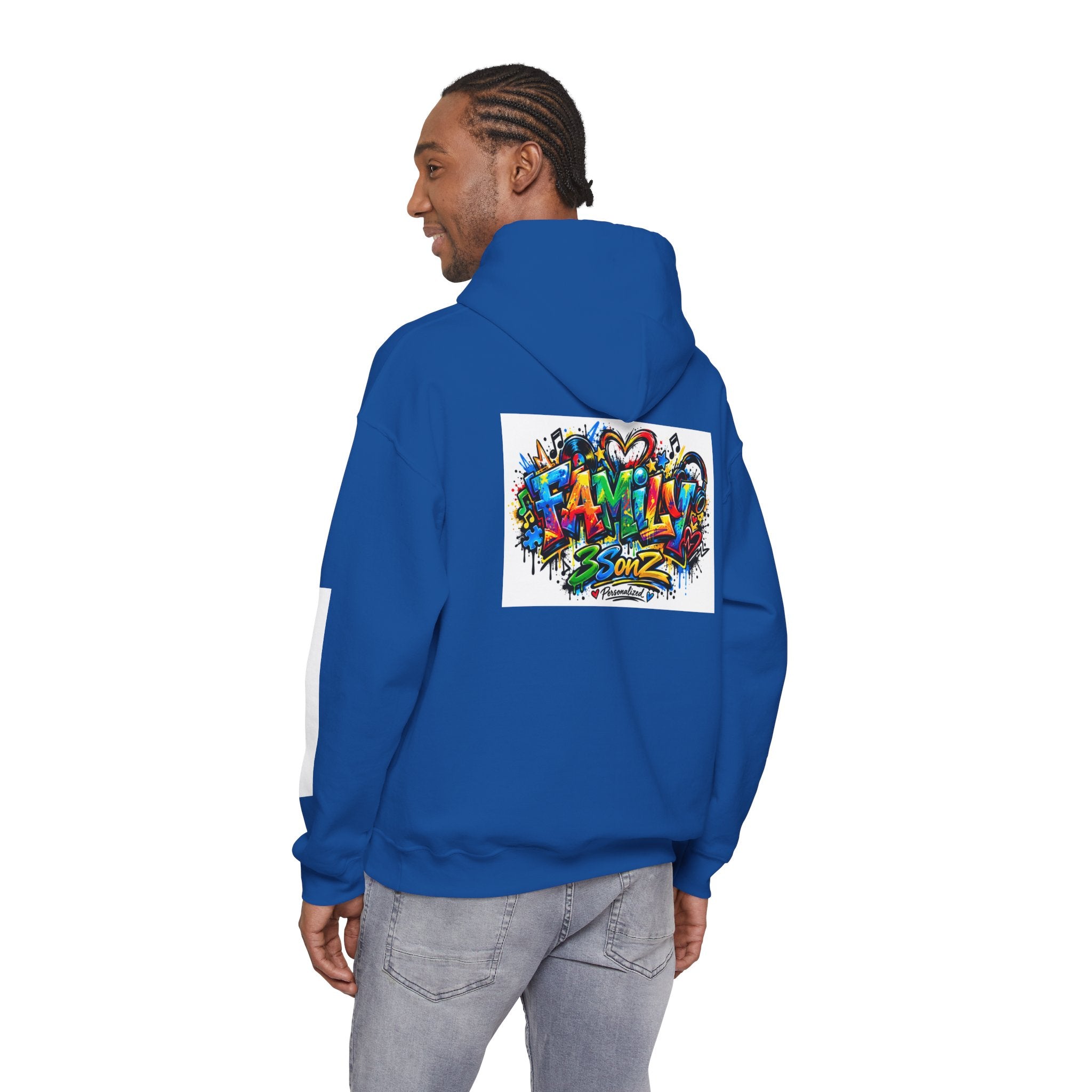 Graffiti Family Hoodie – Colorful Street Art Pullover ("Family" & "3Sonz")