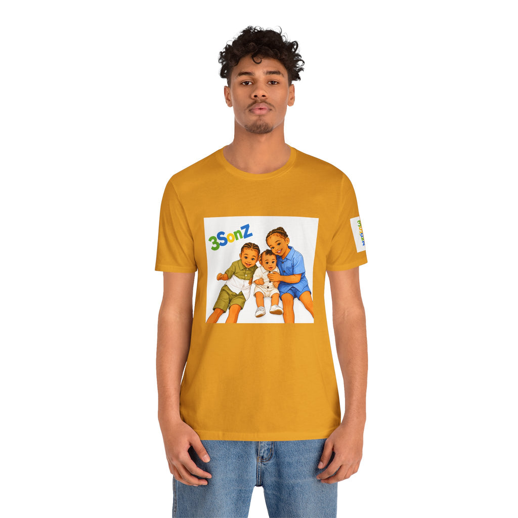 3Sonz Kids Illustration Tee | Siblings Cartoon Portrait T-Shirt