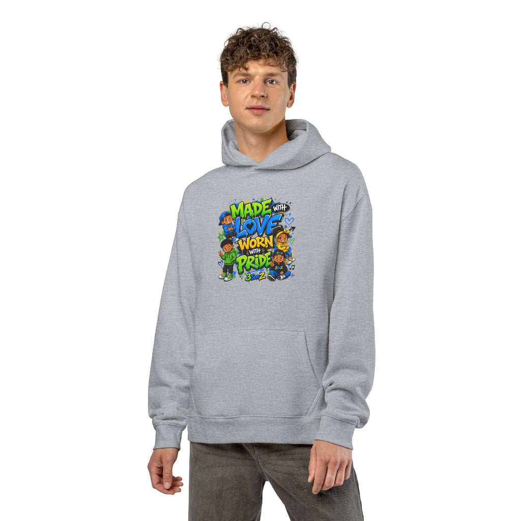 Pride Hoodie — "Made with Love Worn with Pride" Floral Rainbow Design