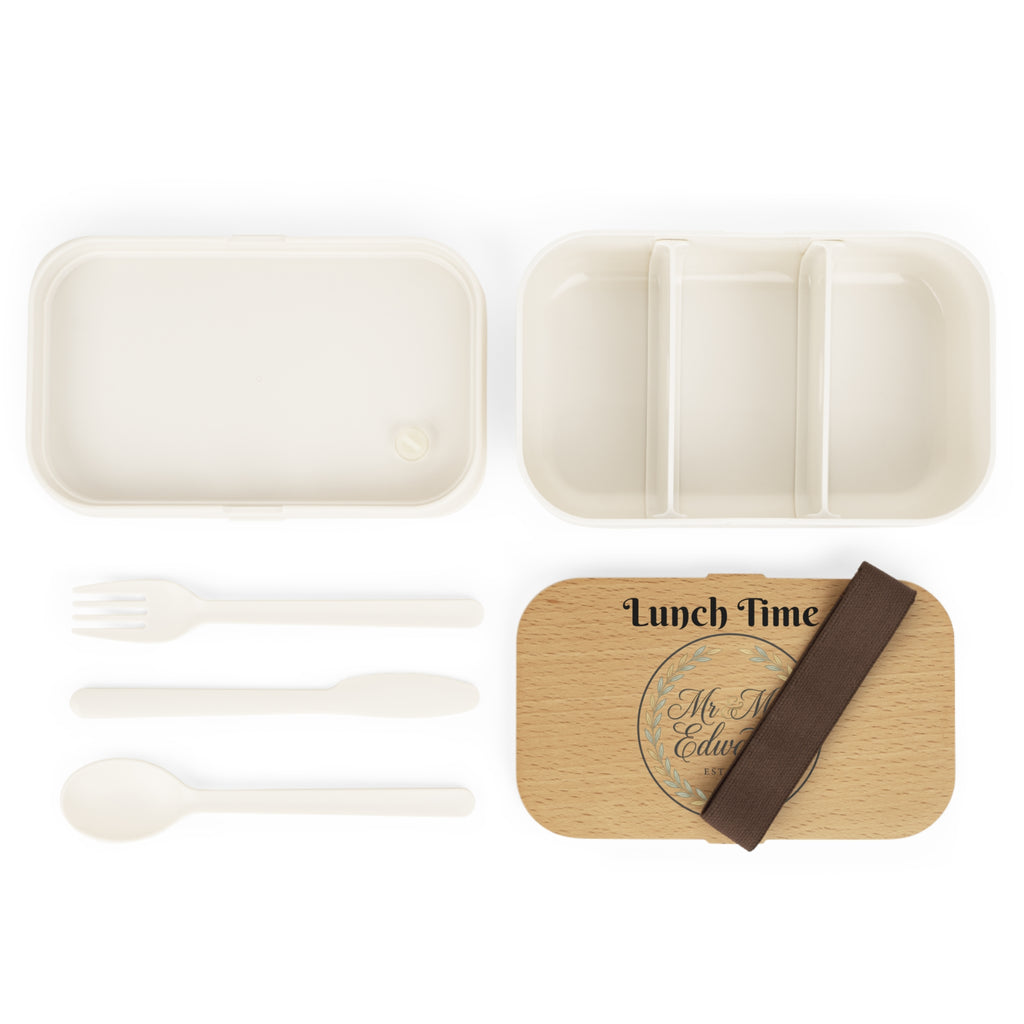 Personalized Monogram Laurel Lunch Time Bento Box | Custom Name Lunchbox