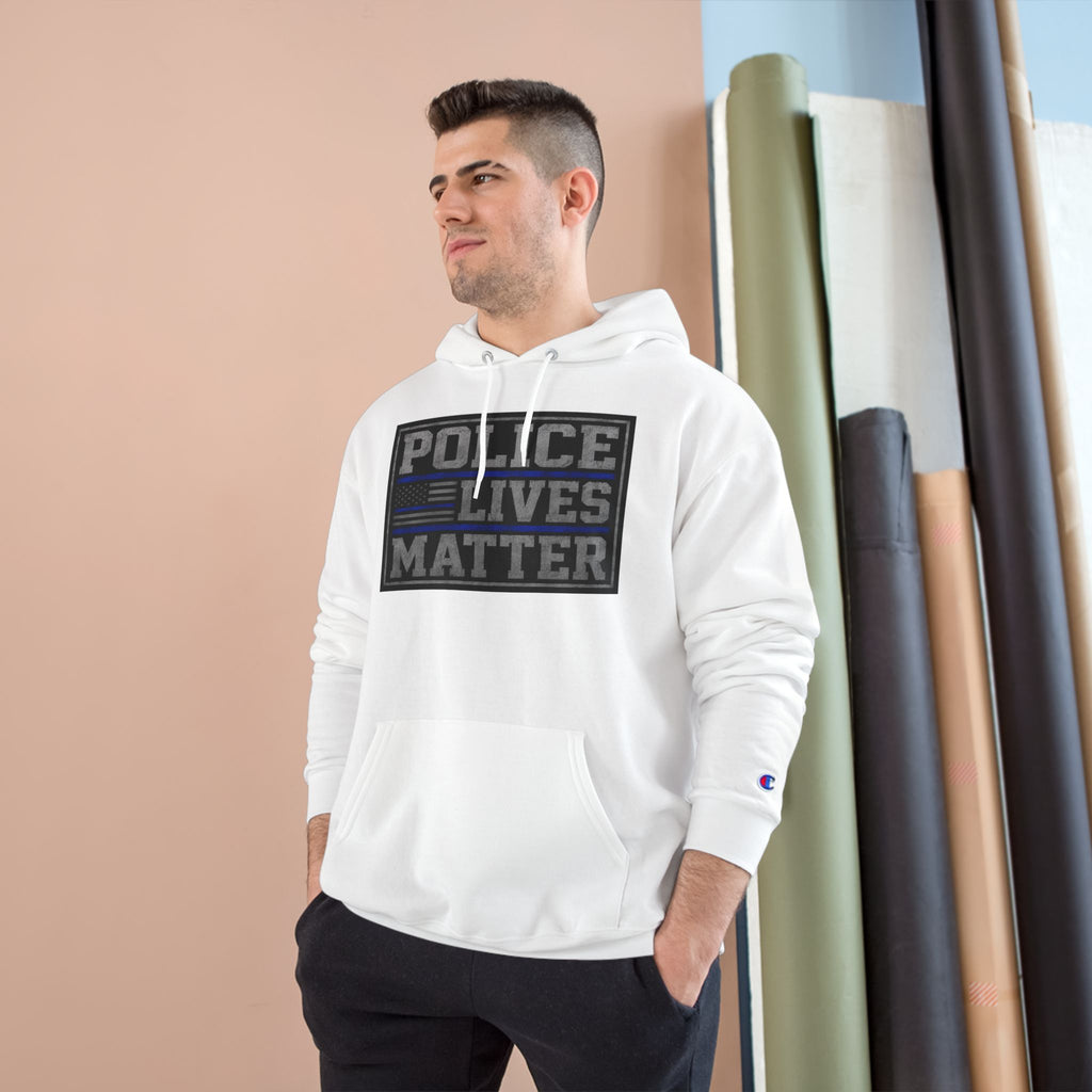 Police Lives Matter Hoodie | Thin Blue Line, Patrol Car Back Graphic