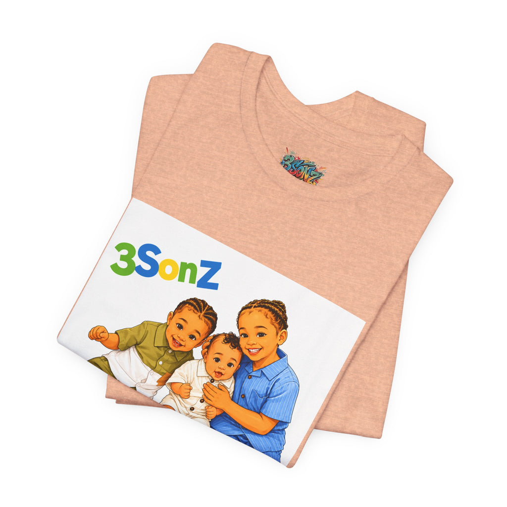 3Sonz Kids Illustration Tee | Siblings Cartoon Portrait T-Shirt