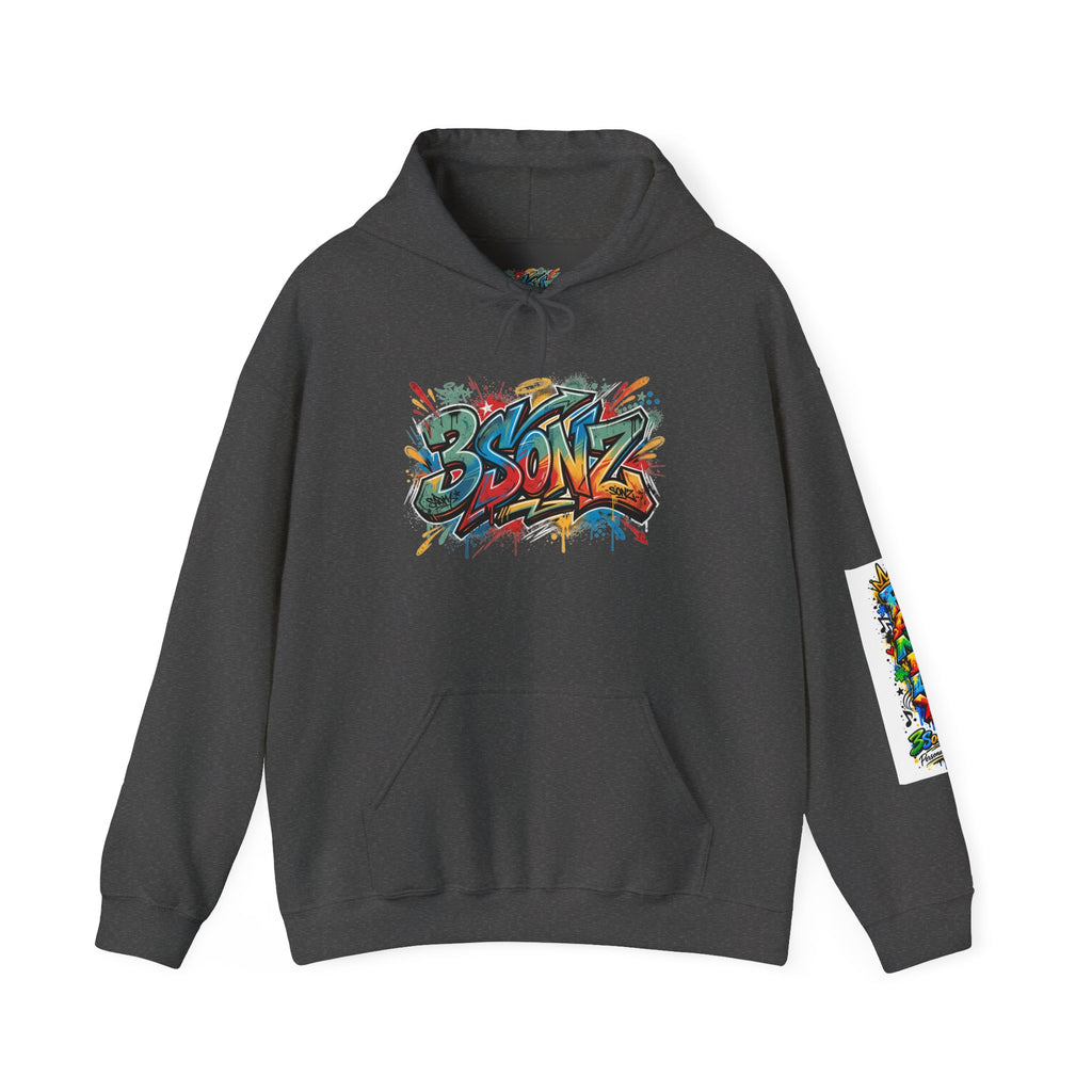 Graffiti Family Hoodie – Colorful Street Art Pullover ("Family" & "3Sonz")
