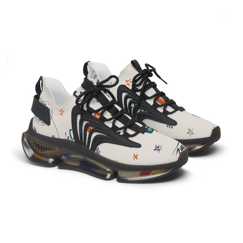 3SonZ Multicolor Number & Star Pattern Women's Mesh Sneakers | Breathable Athletic Shoes