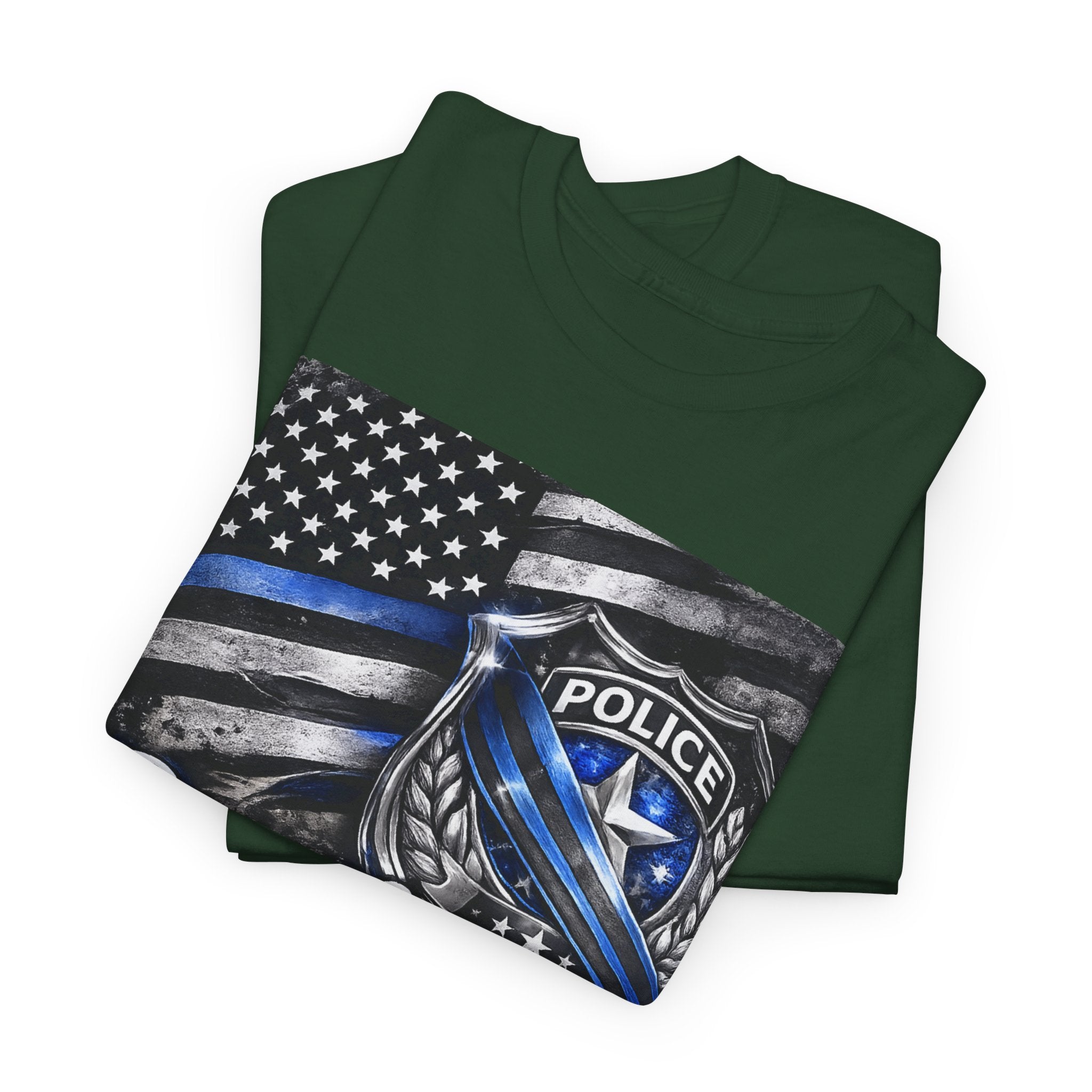 Back the Blue Police Badge Tee | One Line Many Roles One Mission