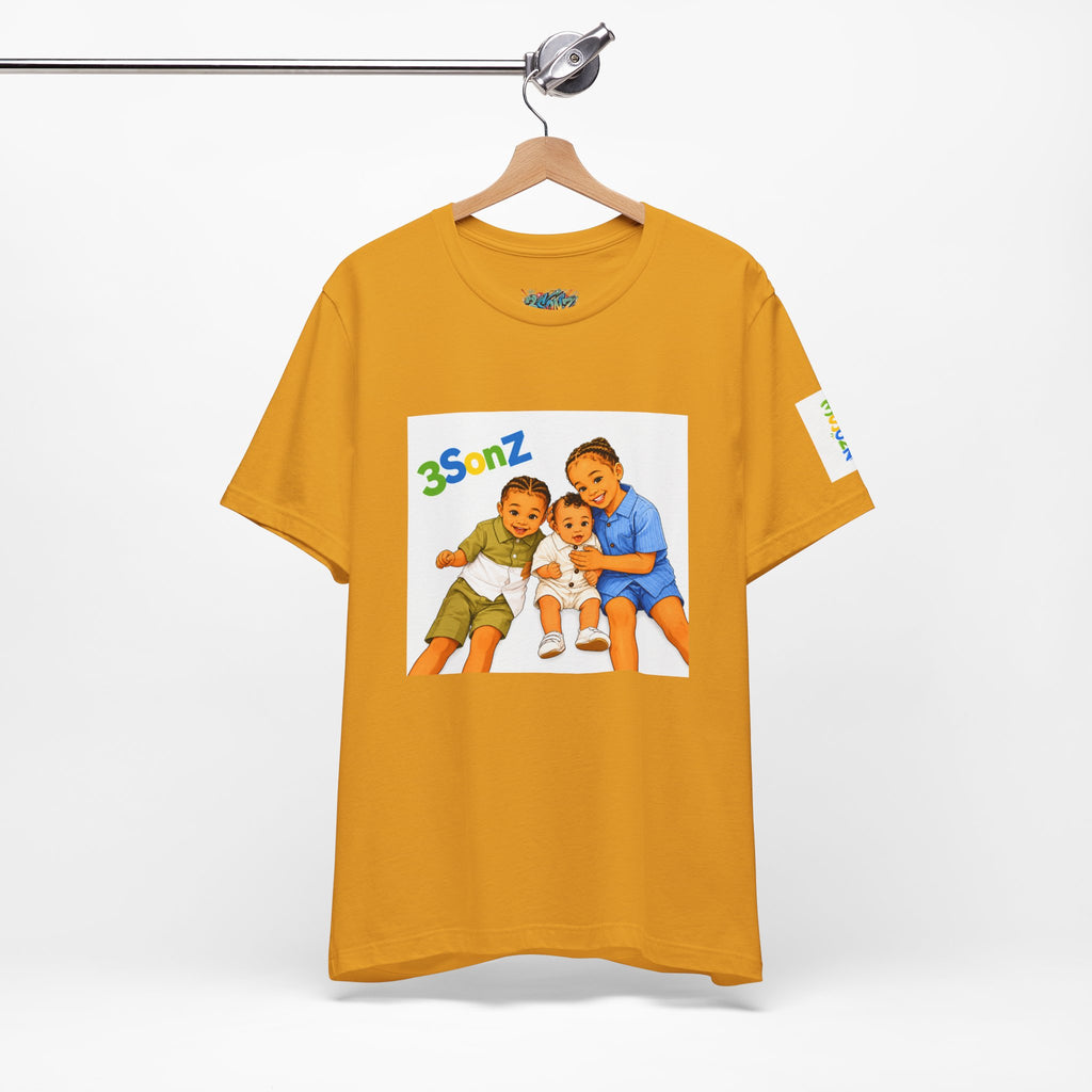 3Sonz Kids Illustration Tee | Siblings Cartoon Portrait T-Shirt