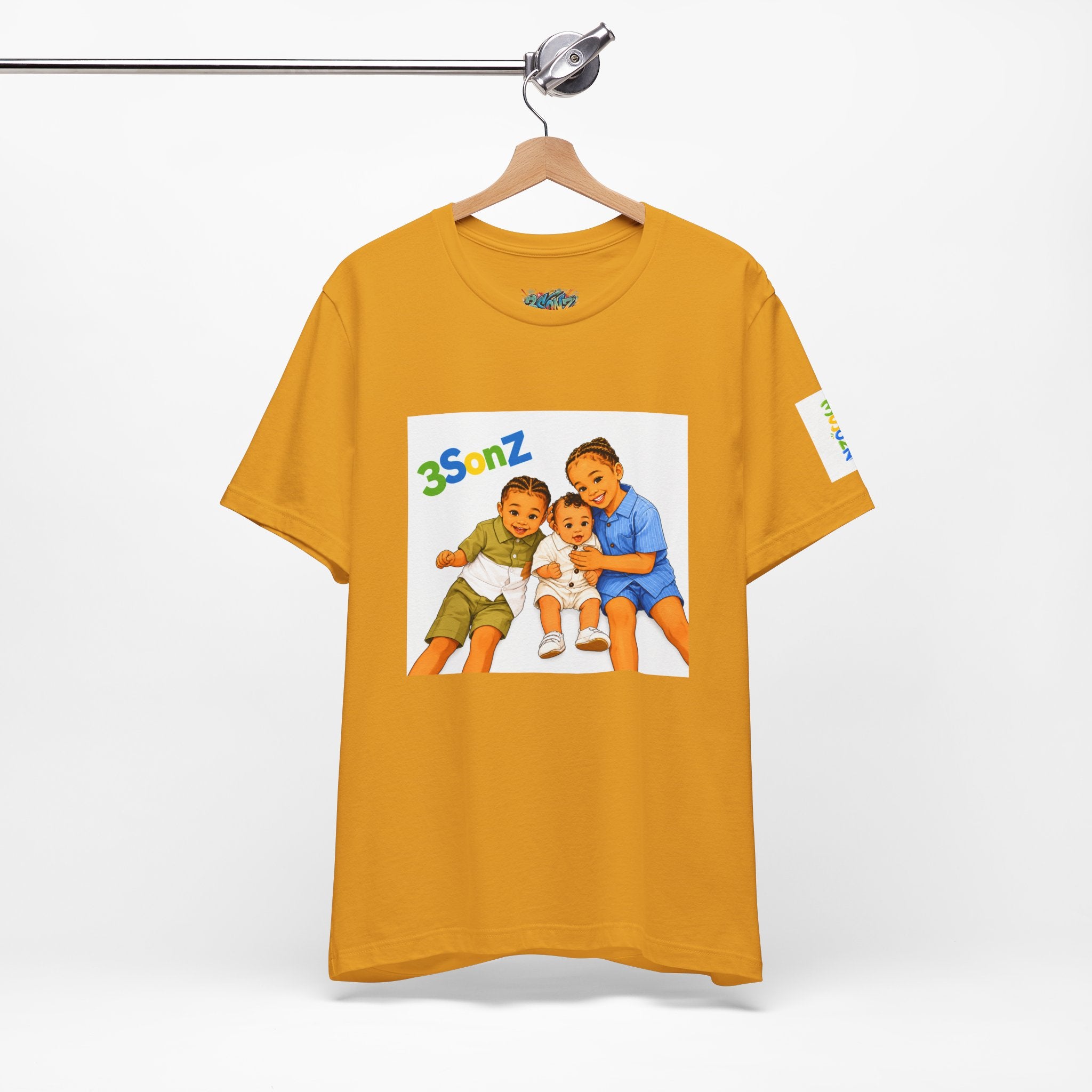 3Sonz Kids Illustration Tee | Siblings Cartoon Portrait T-Shirt