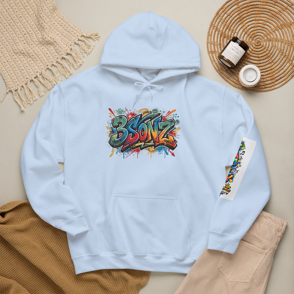 Graffiti Family Hoodie – Colorful Street Art Pullover ("Family" & "3Sonz")