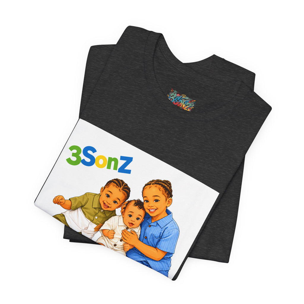 3Sonz Kids Illustration Tee | Siblings Cartoon Portrait T-Shirt
