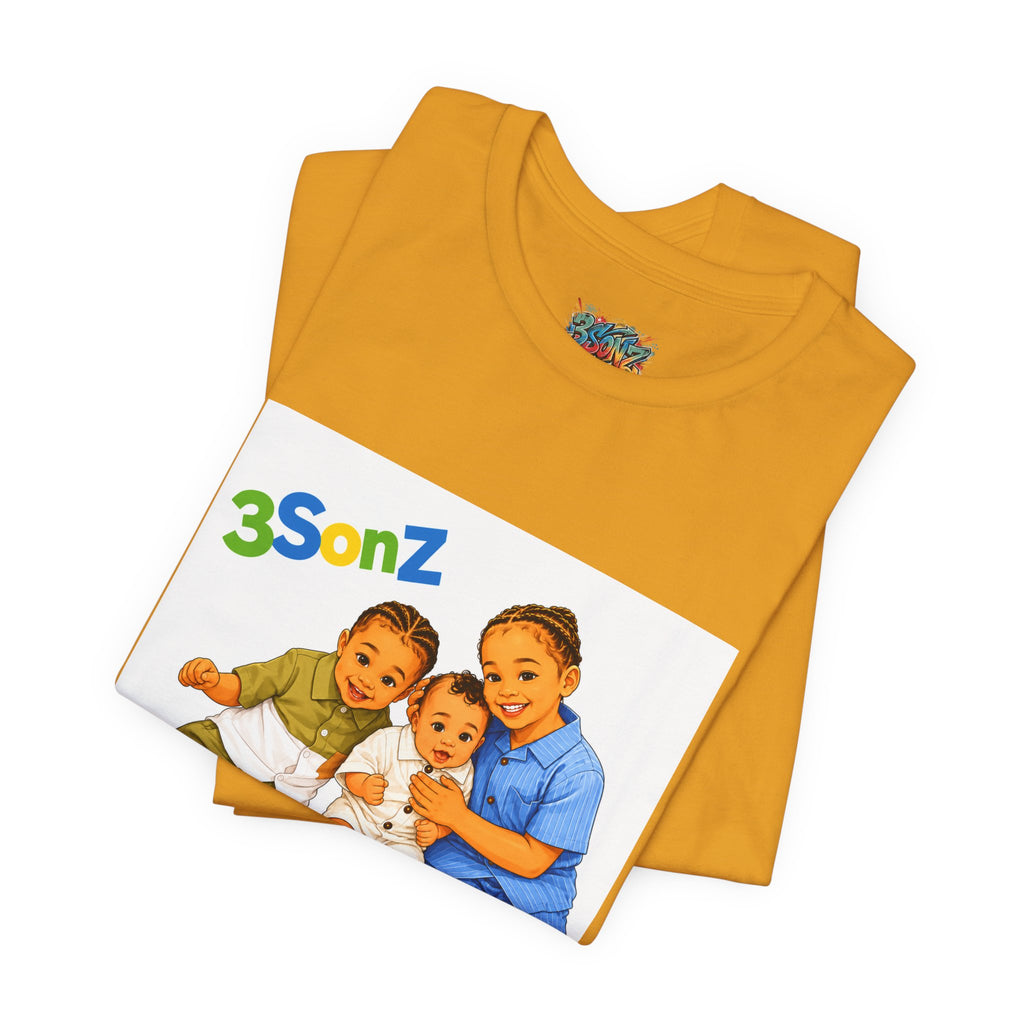 3Sonz Kids Illustration Tee | Siblings Cartoon Portrait T-Shirt
