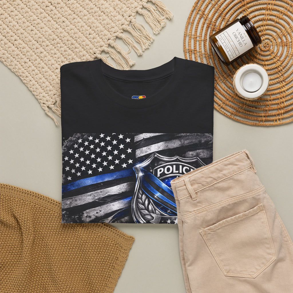 Back the Blue Police Badge Tee | One Line Many Roles One Mission