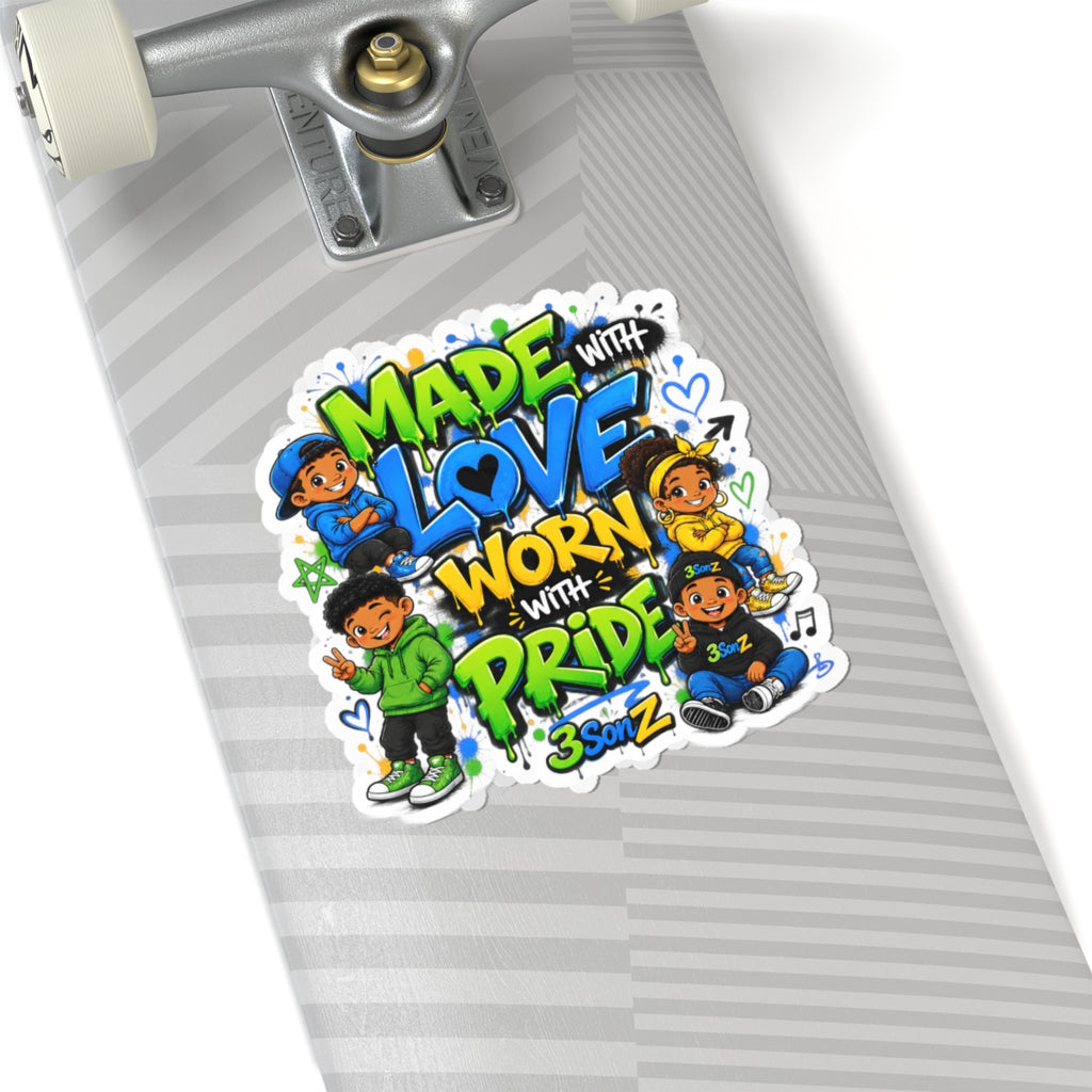 Made With Love, Worn With Pride Kiss-Cut Sticker Sheet