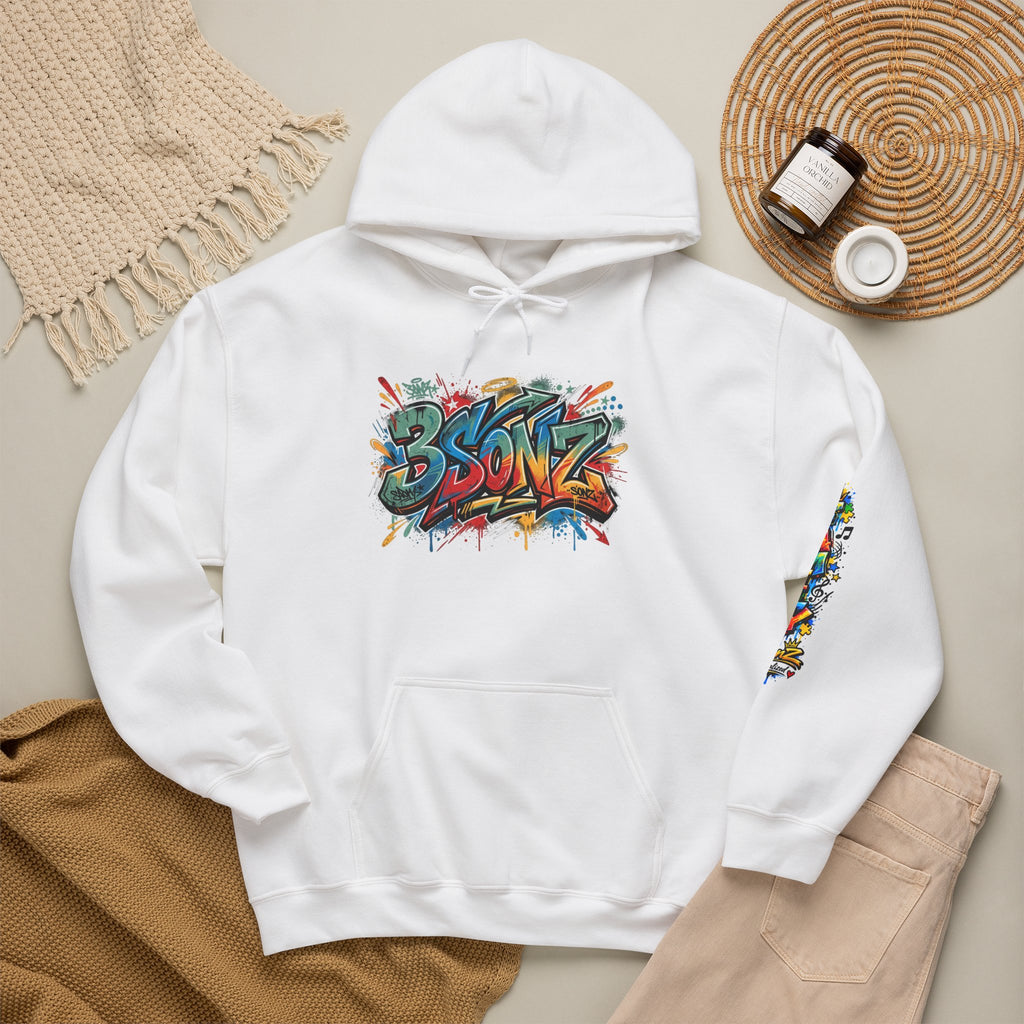 Graffiti Family Hoodie – Colorful Street Art Pullover ("Family" & "3Sonz")