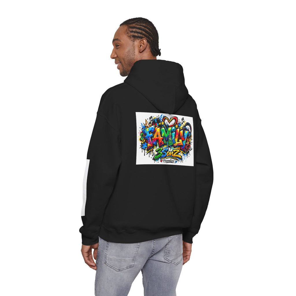 Graffiti Family Hoodie – Colorful Street Art Pullover ("Family" & "3Sonz")