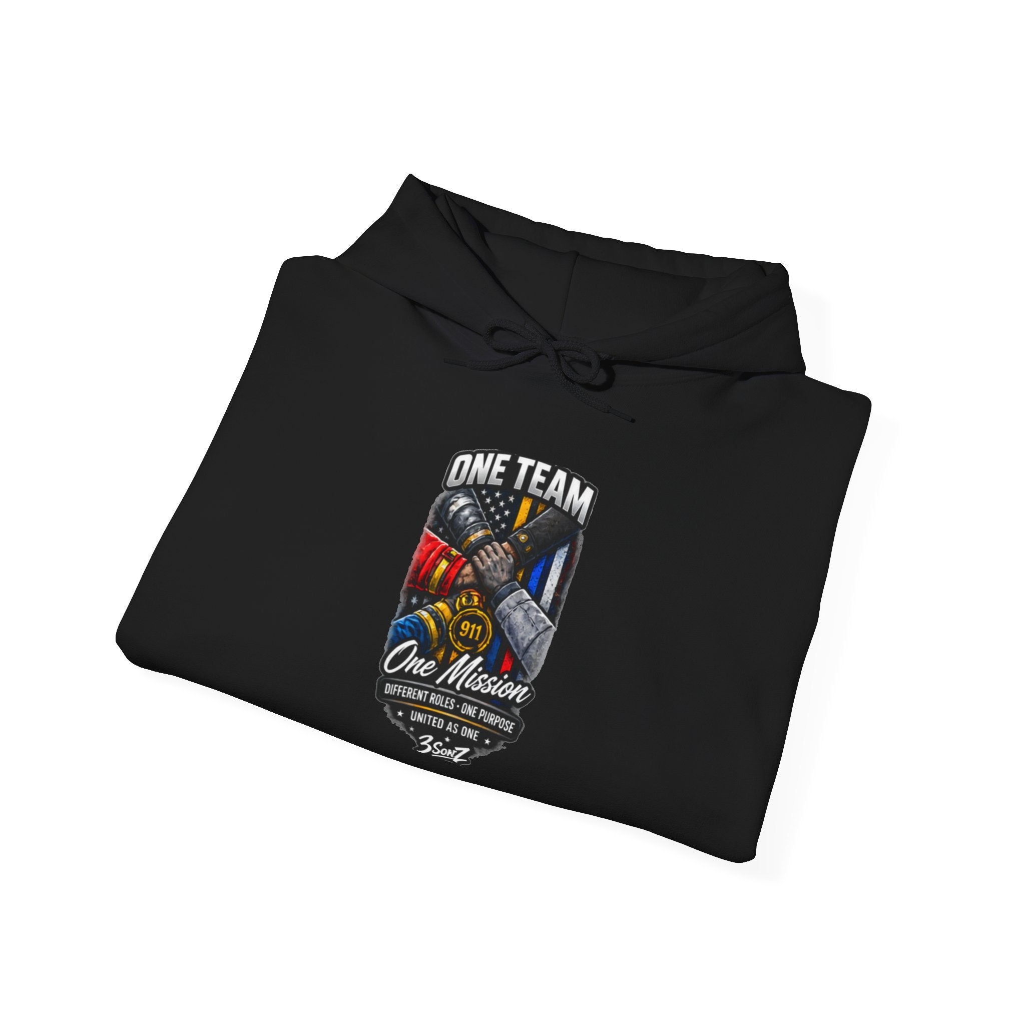 One Team One Mission Firefighter Police EMS Corrections Hoodie | We Got Each Other's Back